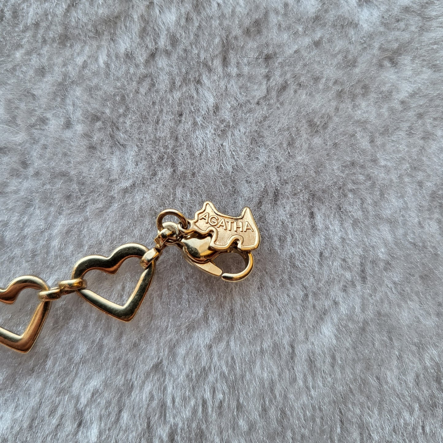 Bracelet - Agatha Gold Heart Link Chain Bracelet