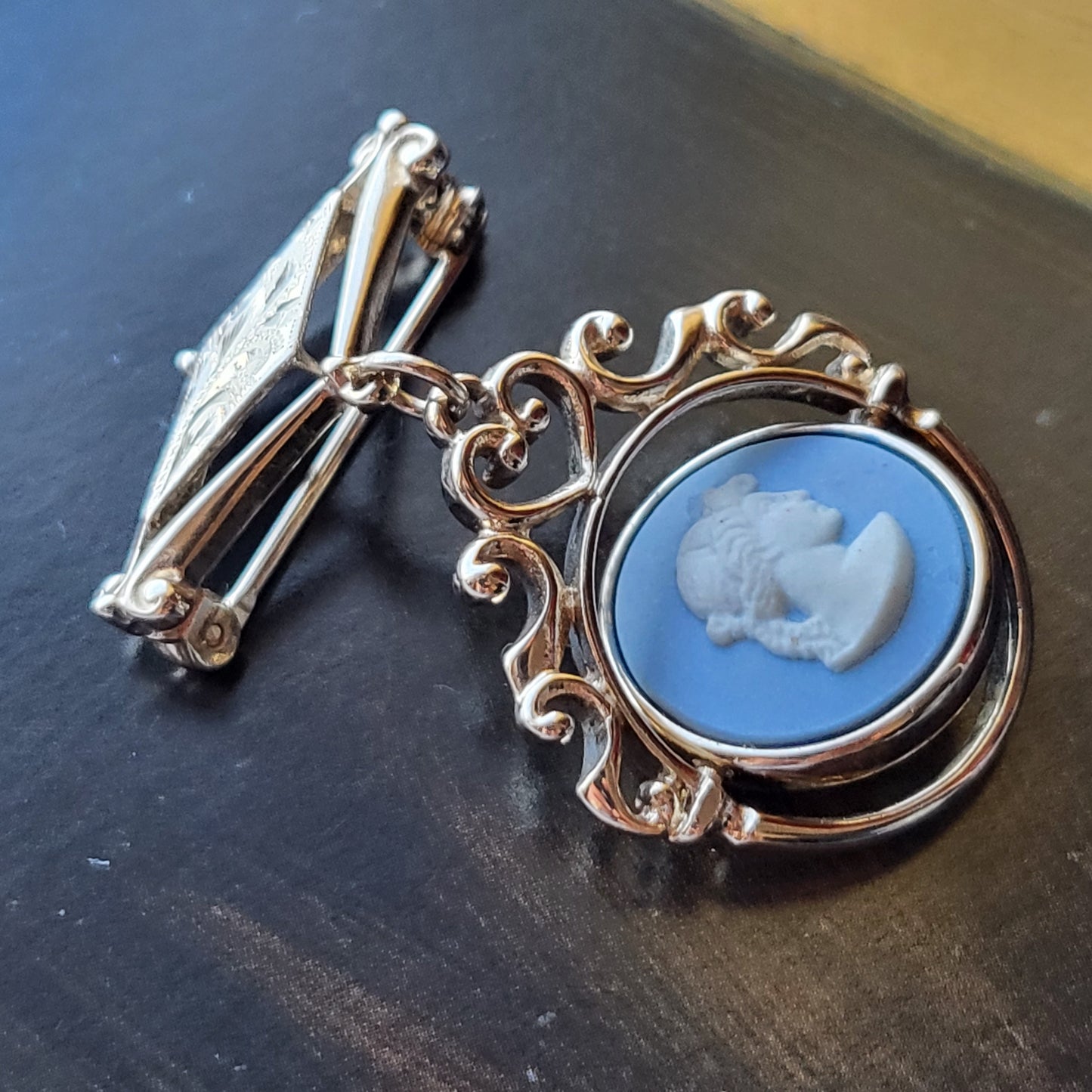 Brooch - Wedgwood Blue Jasperware Cameo Brooch