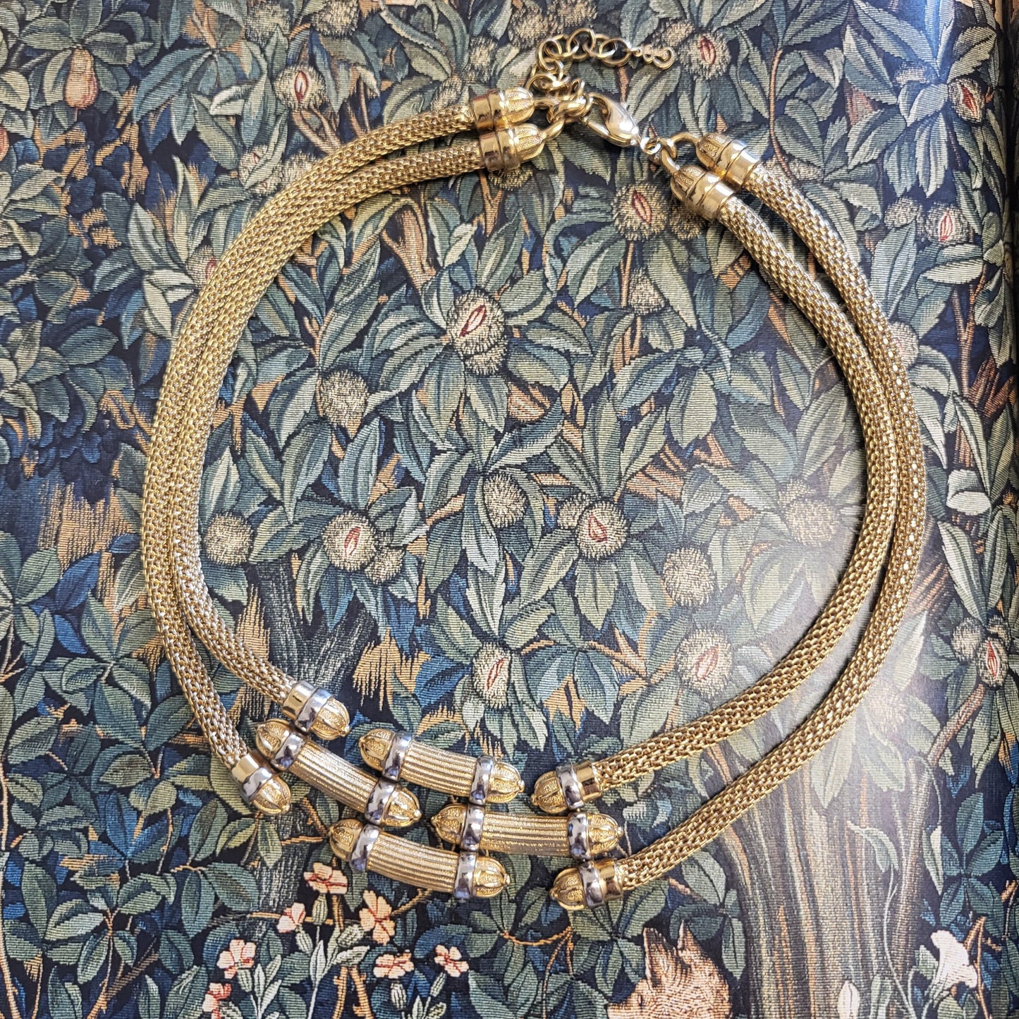 Necklace - Burberry Chunky Gold Articulated Necklace