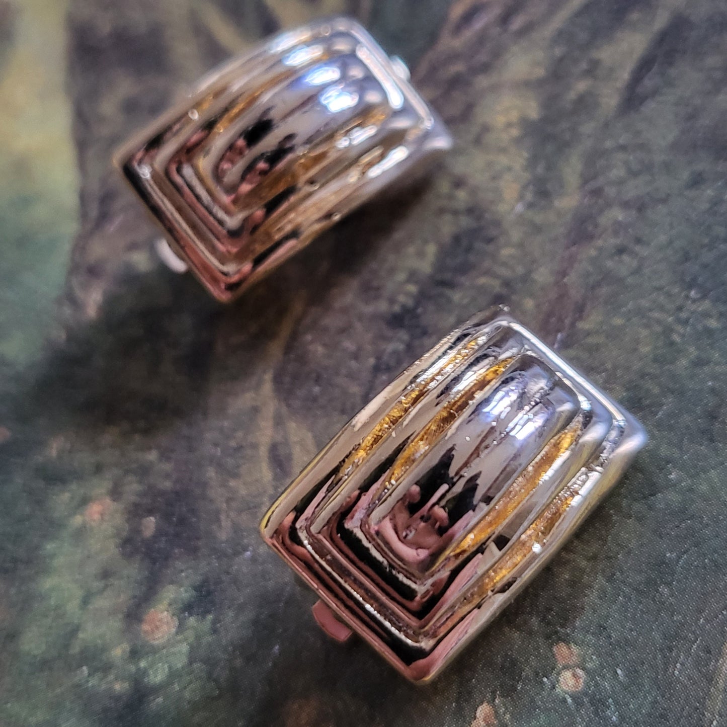 Clip on - Balmain Gold Square Clip on Earrings