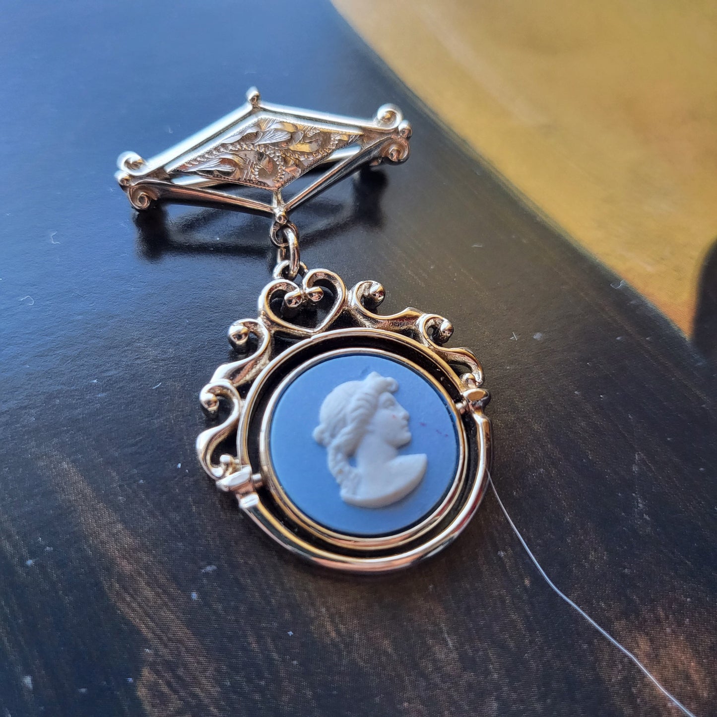 Brooch - Wedgwood Blue Jasperware Cameo Brooch