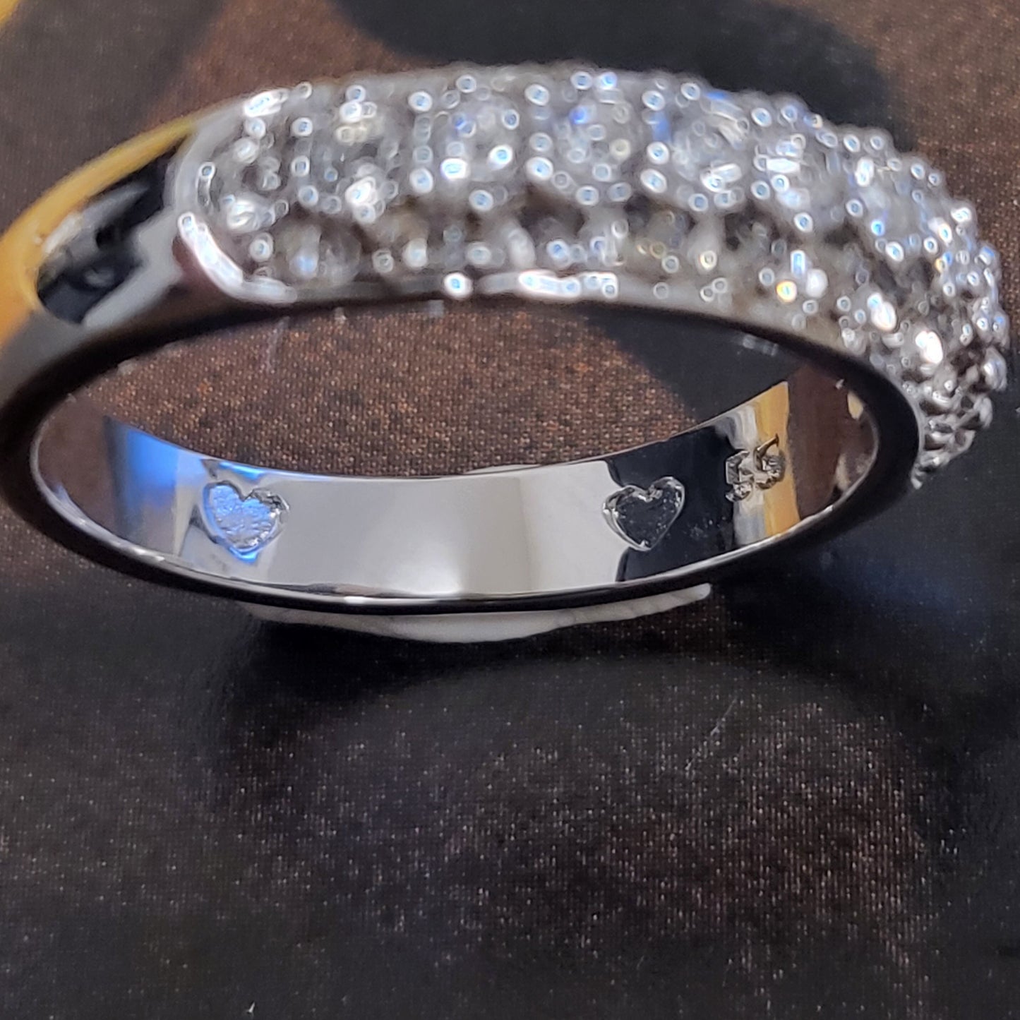 Ring - Swarovski Pave Crystals Half Eternity Ring