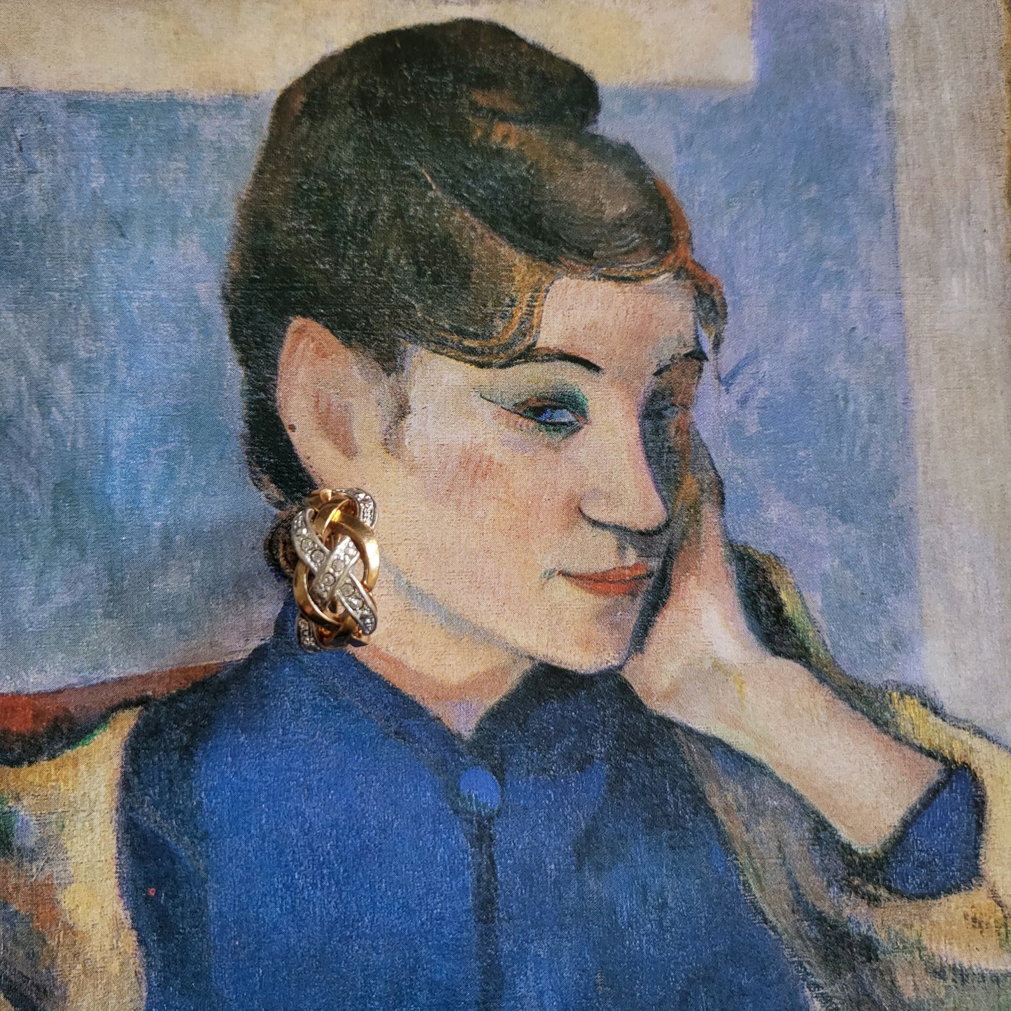 Clip on - Avon Gold and Silver Crystal Plait Clip On Earrings