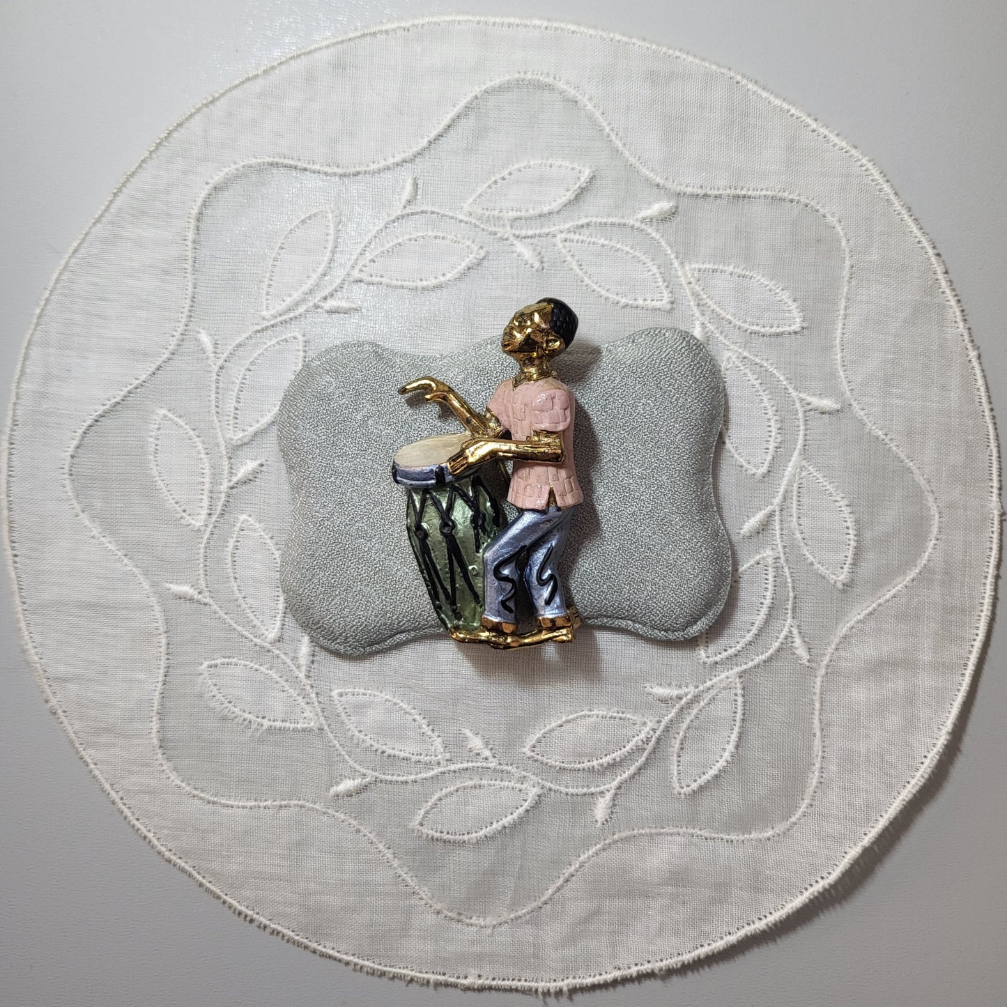 Brooch - Hollywood Enamel Drummer Brooch