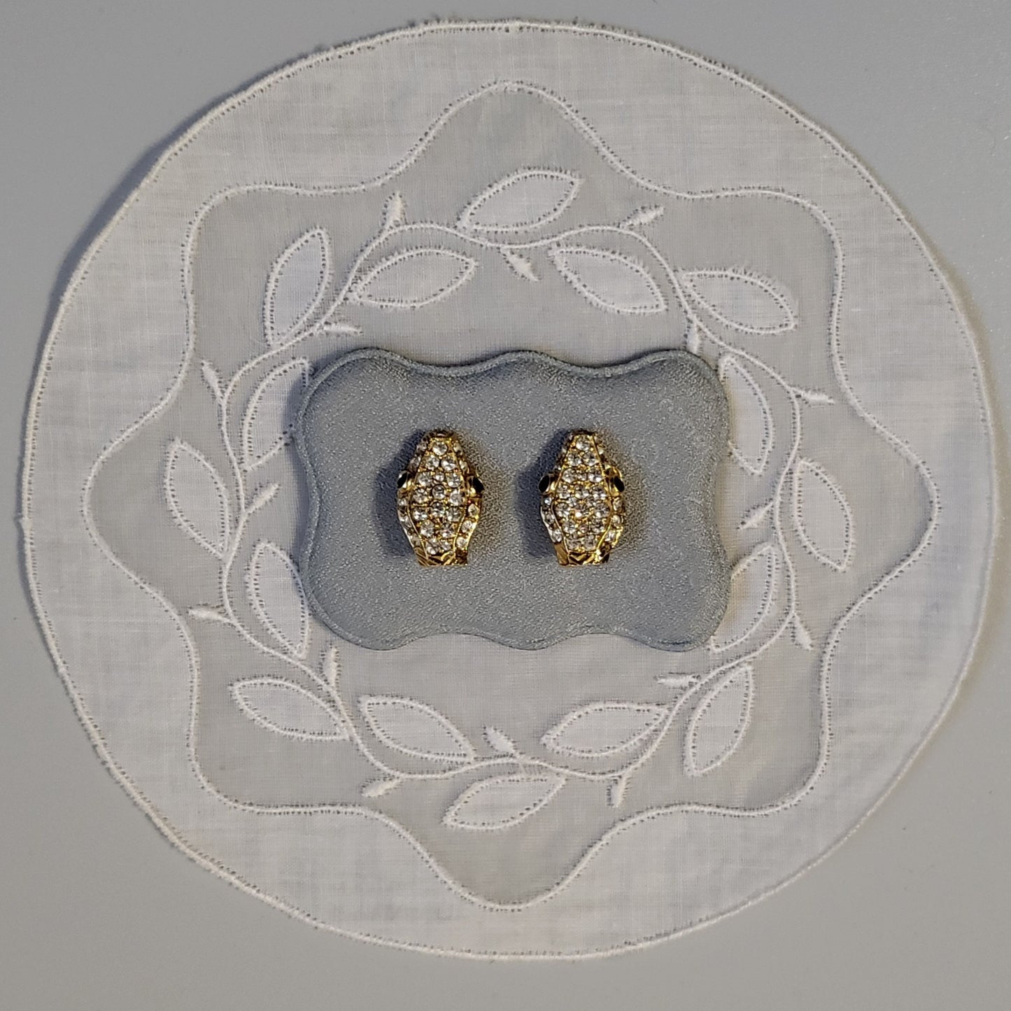 Clip on - Crystal Snake Head Clip on Earrings