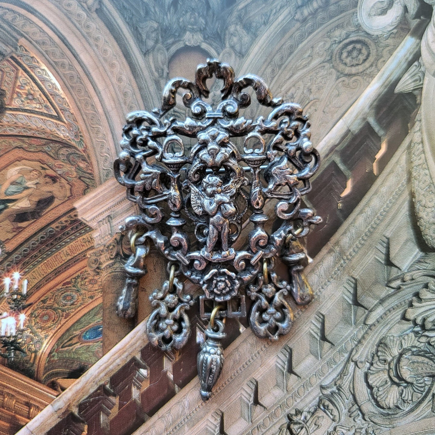 Brooch -Miracle Creation Rococo Cherub Brooch