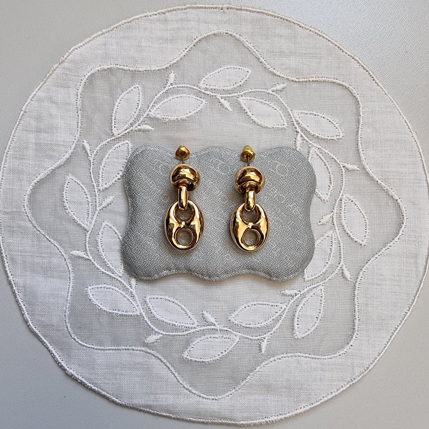 Posts - Gold Chain Link Drop Earrings
