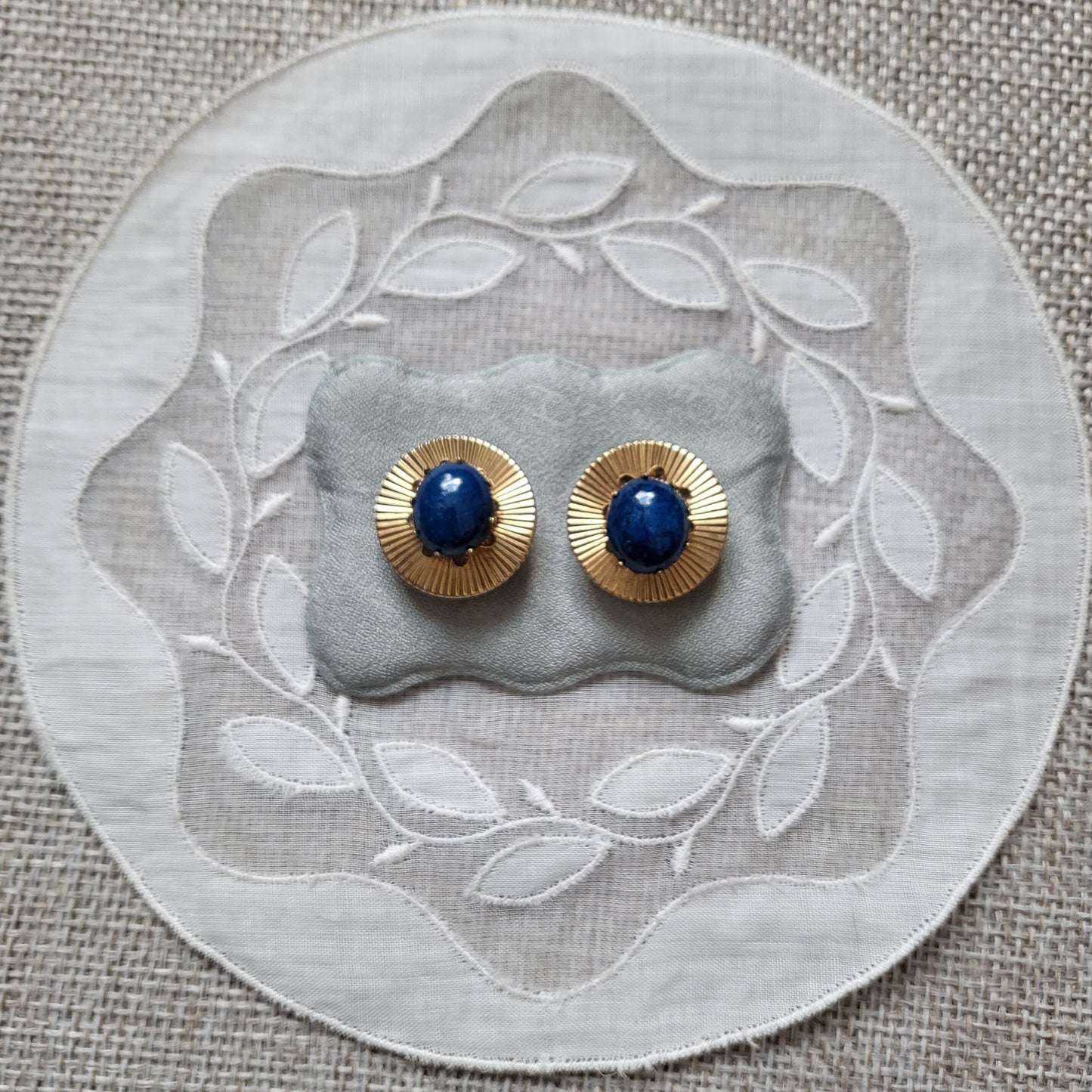 Clip on - Jewelcraft Lapis Lazuli Clip on Earrings