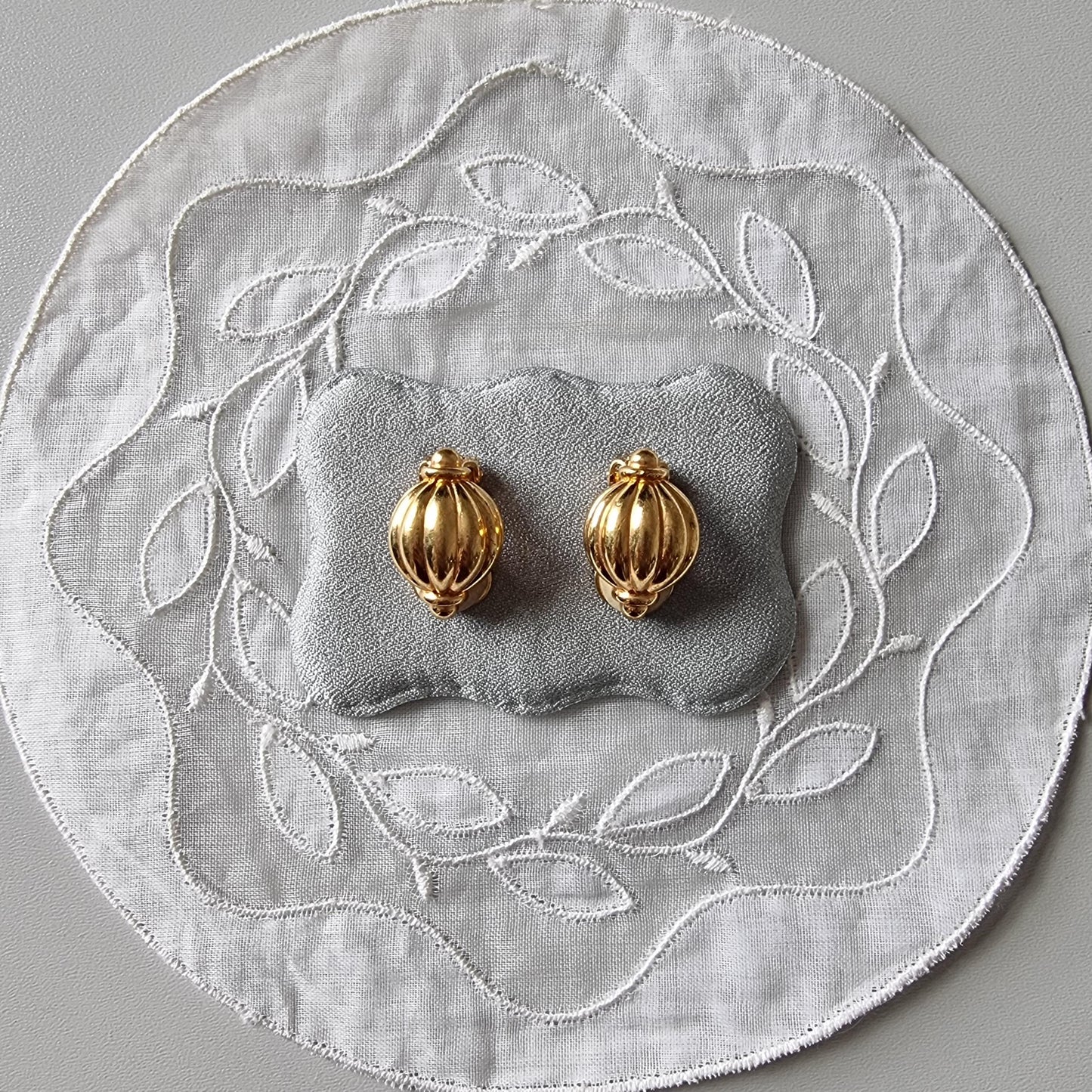 Clip on - Gold Dome Clip on Earrings