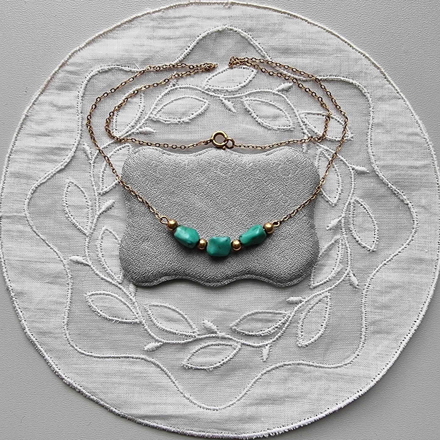 Necklace - Green Turquoise Beads Necklace