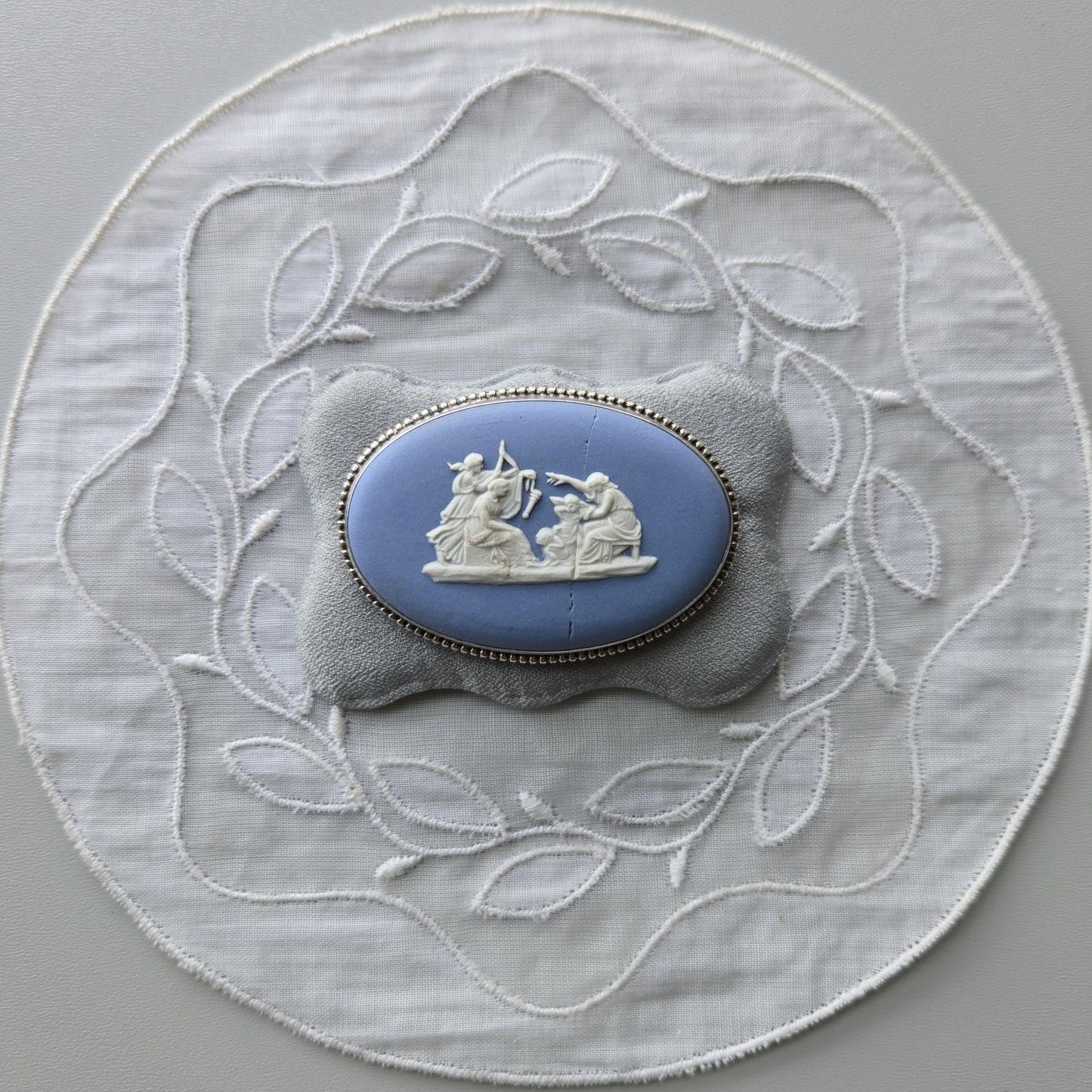 Brooch - Wedgwood Blue Jasperware Cameo Brooch