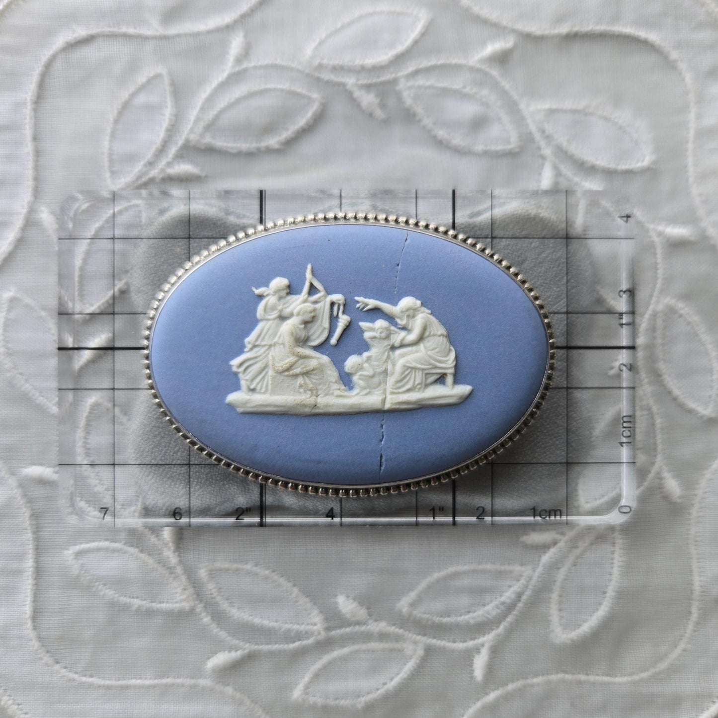 Brooch - Wedgwood Blue Jasperware Cameo Brooch