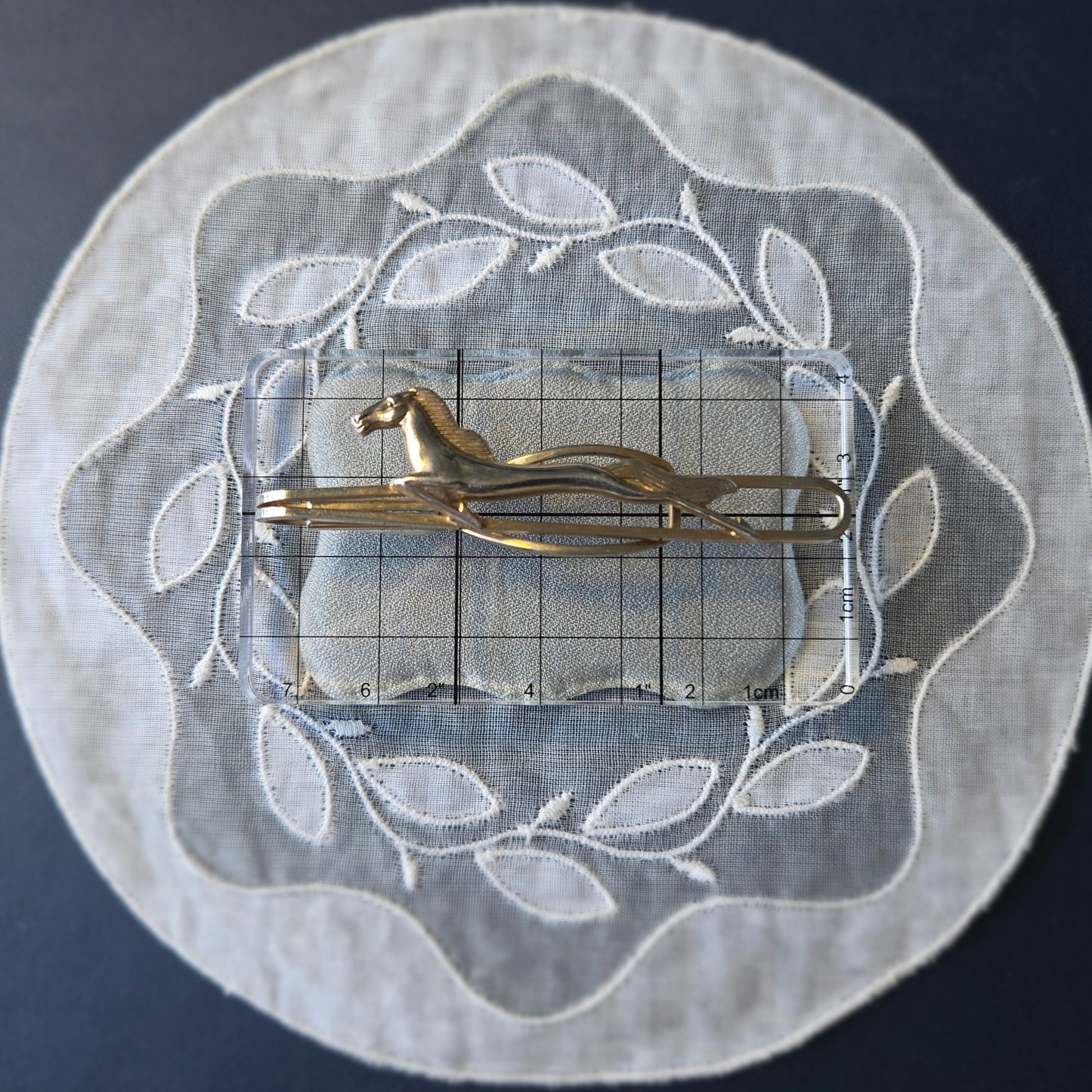 Stratton Gold Tone Art Deco Galloping Horse Tie Clip