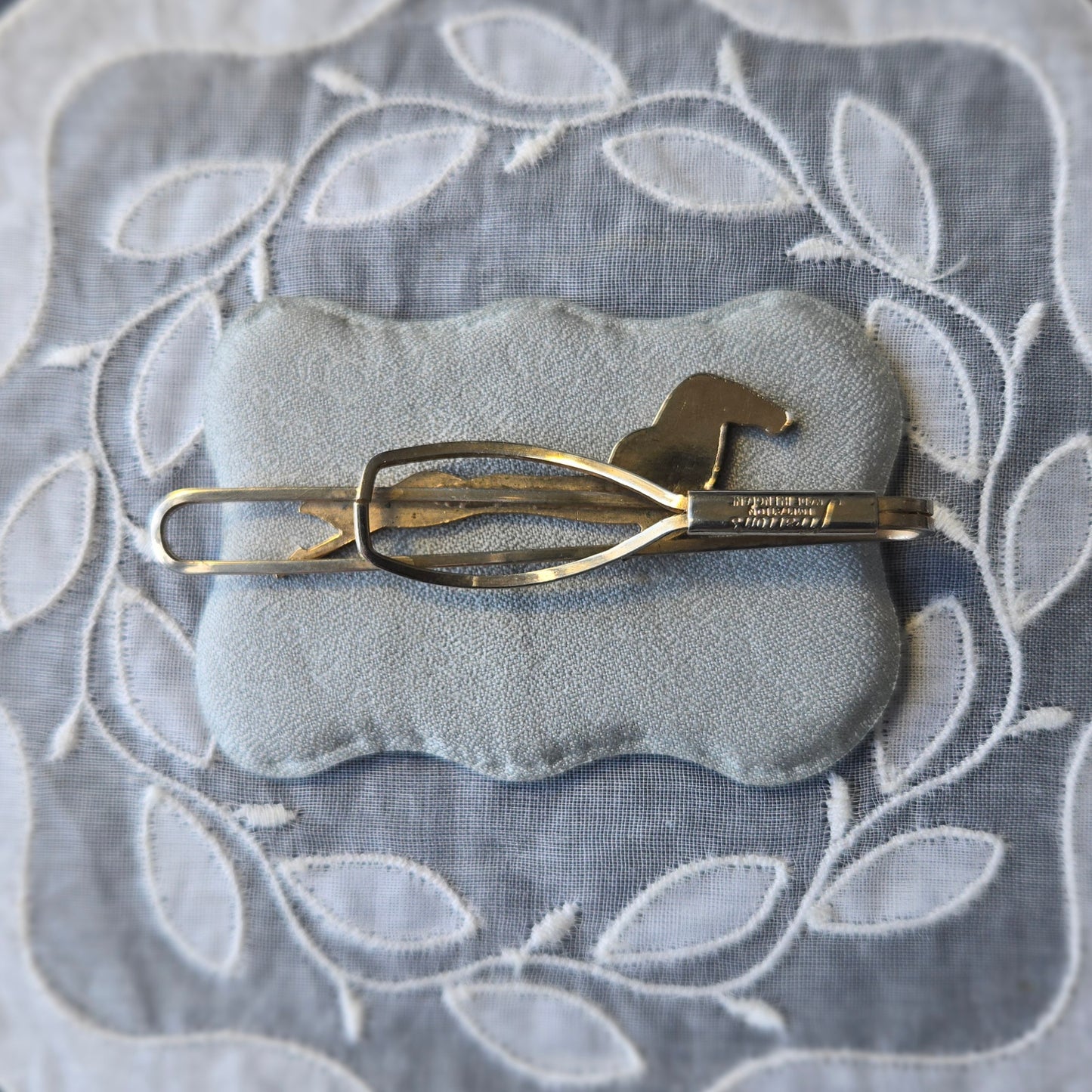 Stratton Gold Tone Art Deco Galloping Horse Tie Clip