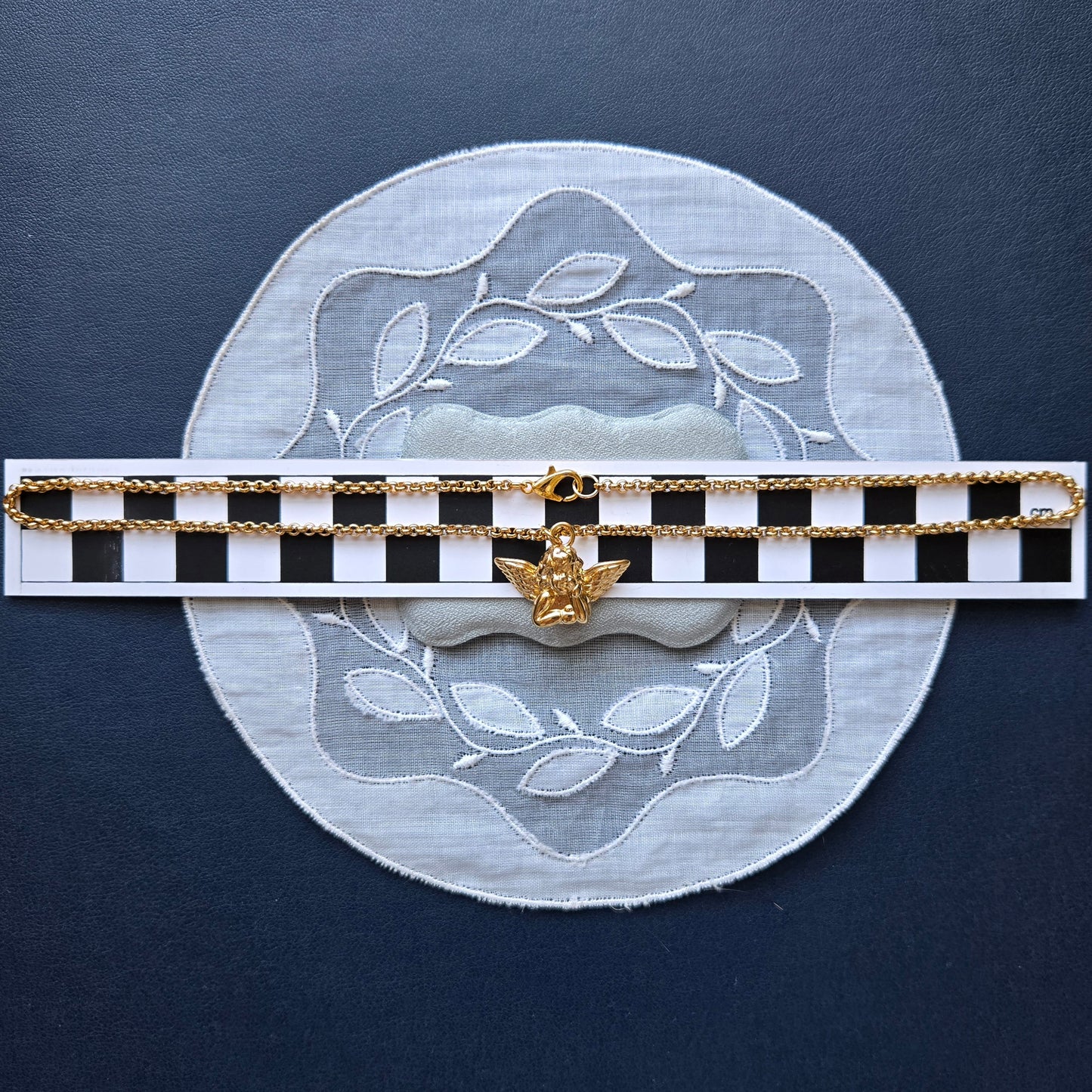 Necklace - Gold Cherub Angel Pendant Necklace