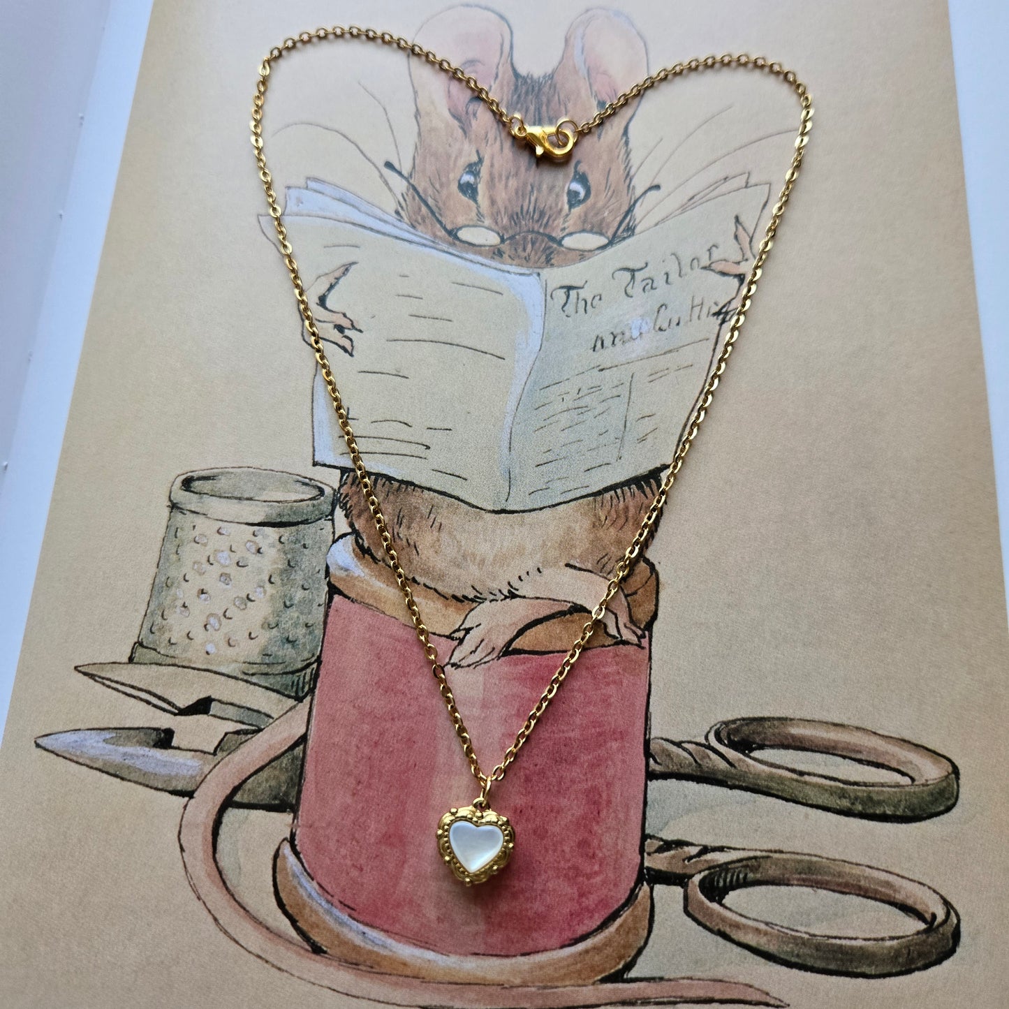 Necklace - Mother of Pearl Heart Pendant Necklace