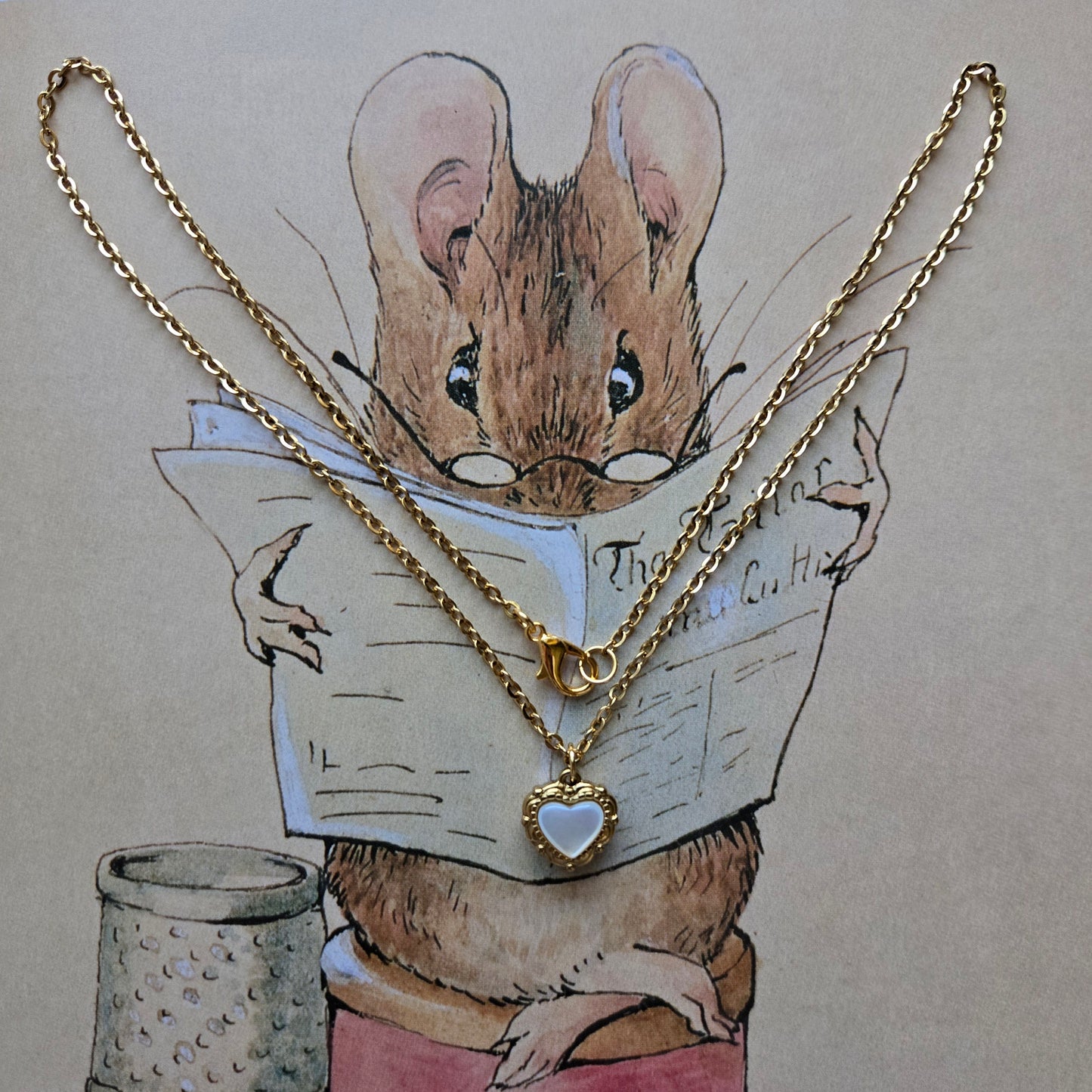 Necklace - Mother of Pearl Heart Pendant Necklace