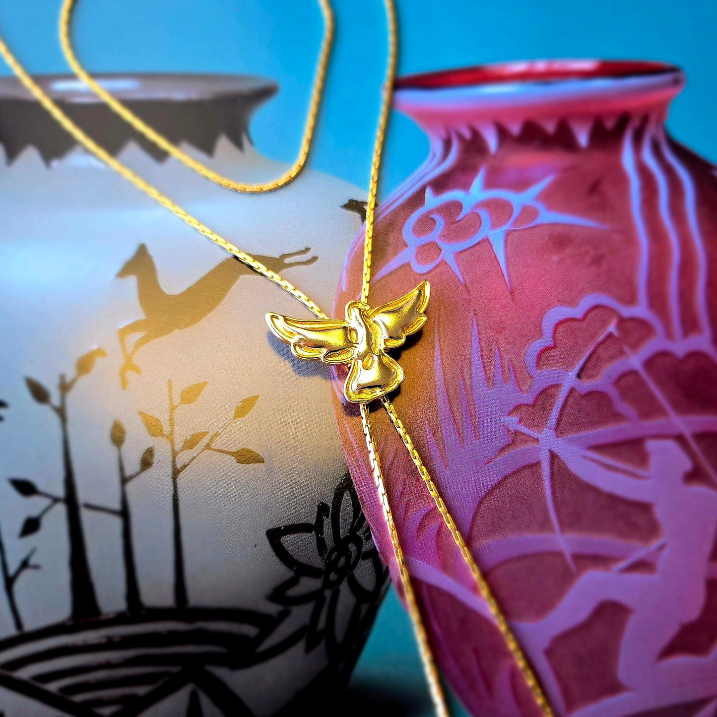 Necklace - Gold Heart Locket Pendant Necklace