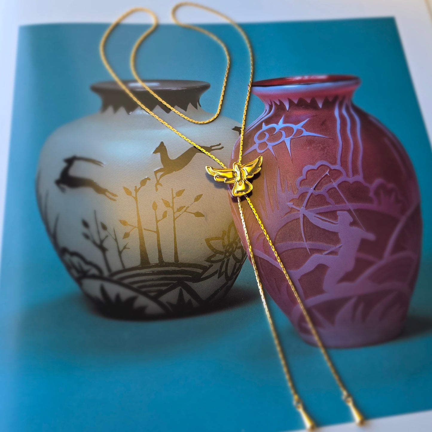 Necklace - Gold Heart Locket Pendant Necklace