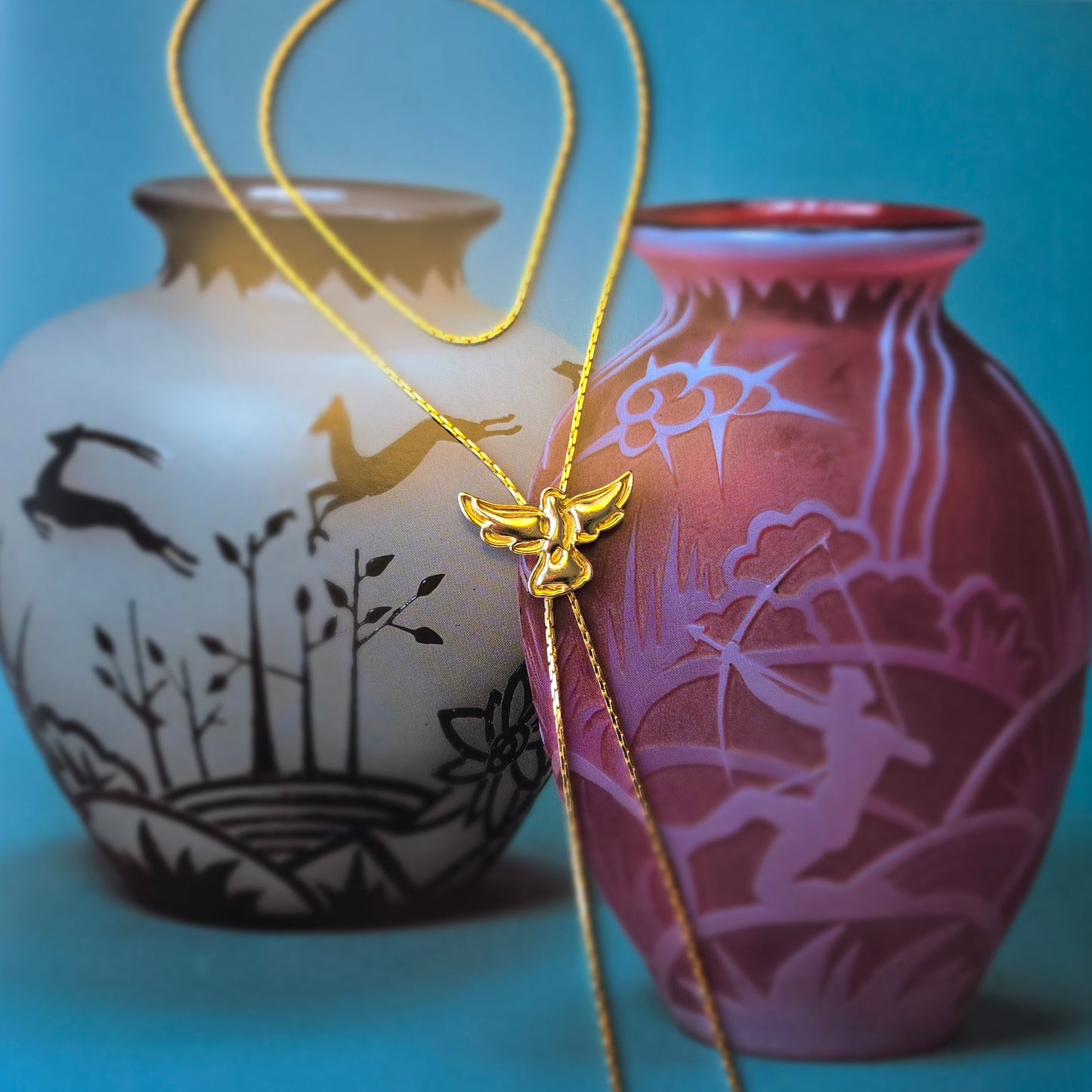 Necklace - Gold Heart Locket Pendant Necklace