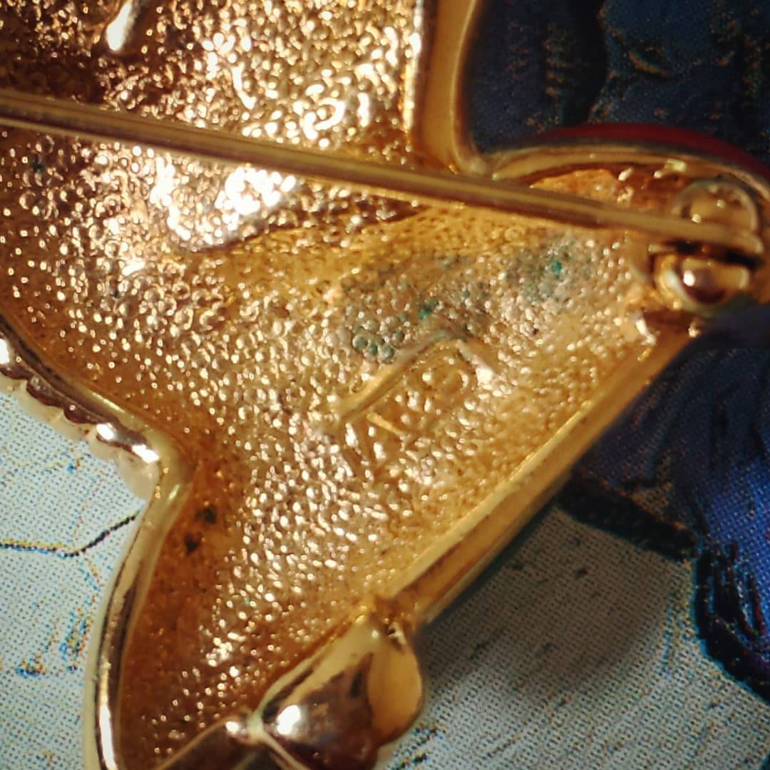 Brooch - Vintage Tropical Humming Bird Colibri Brooch by Attwood and Sawyer