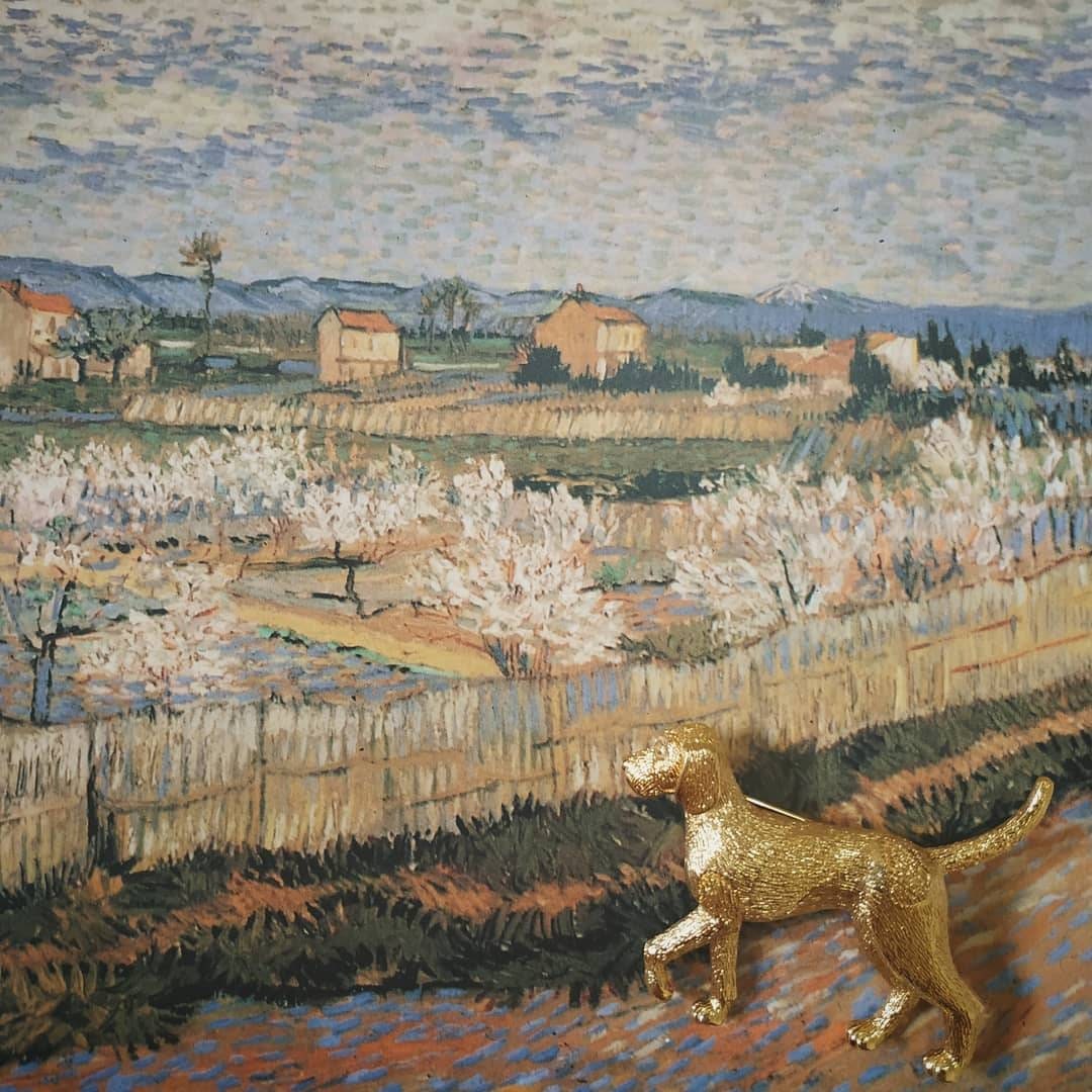 Brooch - Burberry Gold English Foxhound Brooch