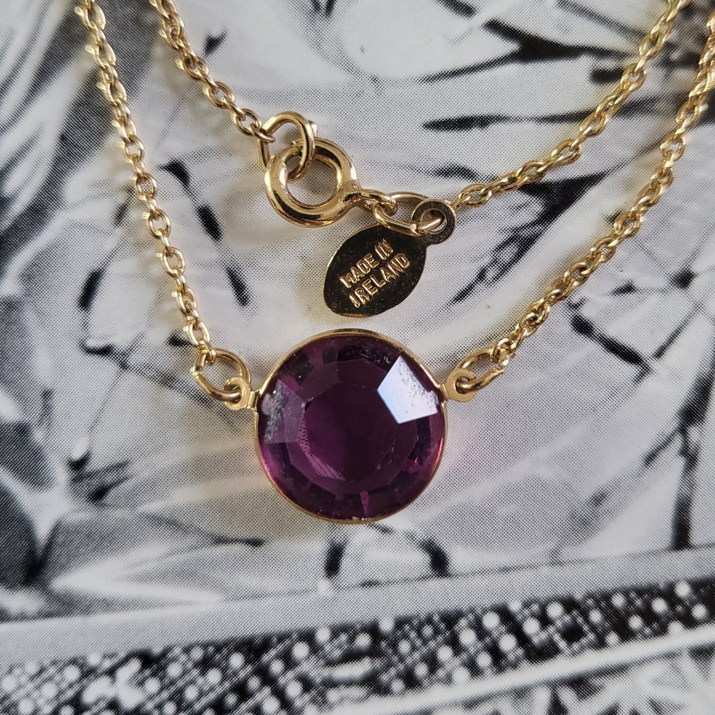 Necklace - Vintage Avon Purple Crystal Necklace