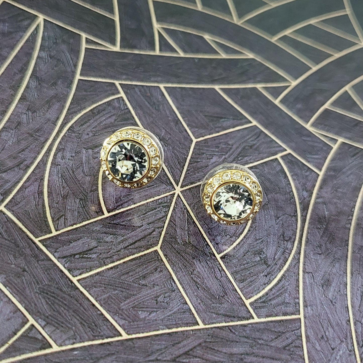 Posts - Swarovski Crystal Halo Stud Earrings