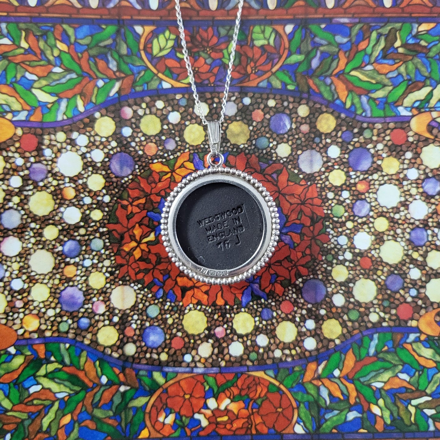 Necklace - Wedgwood Sterling Silver Black Jasperware Cameo Necklace