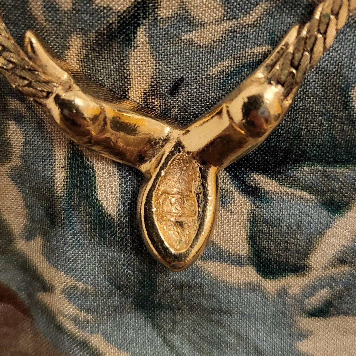 Necklace - Attwood and Sawyer Gold Crystal Ribbon Necklace