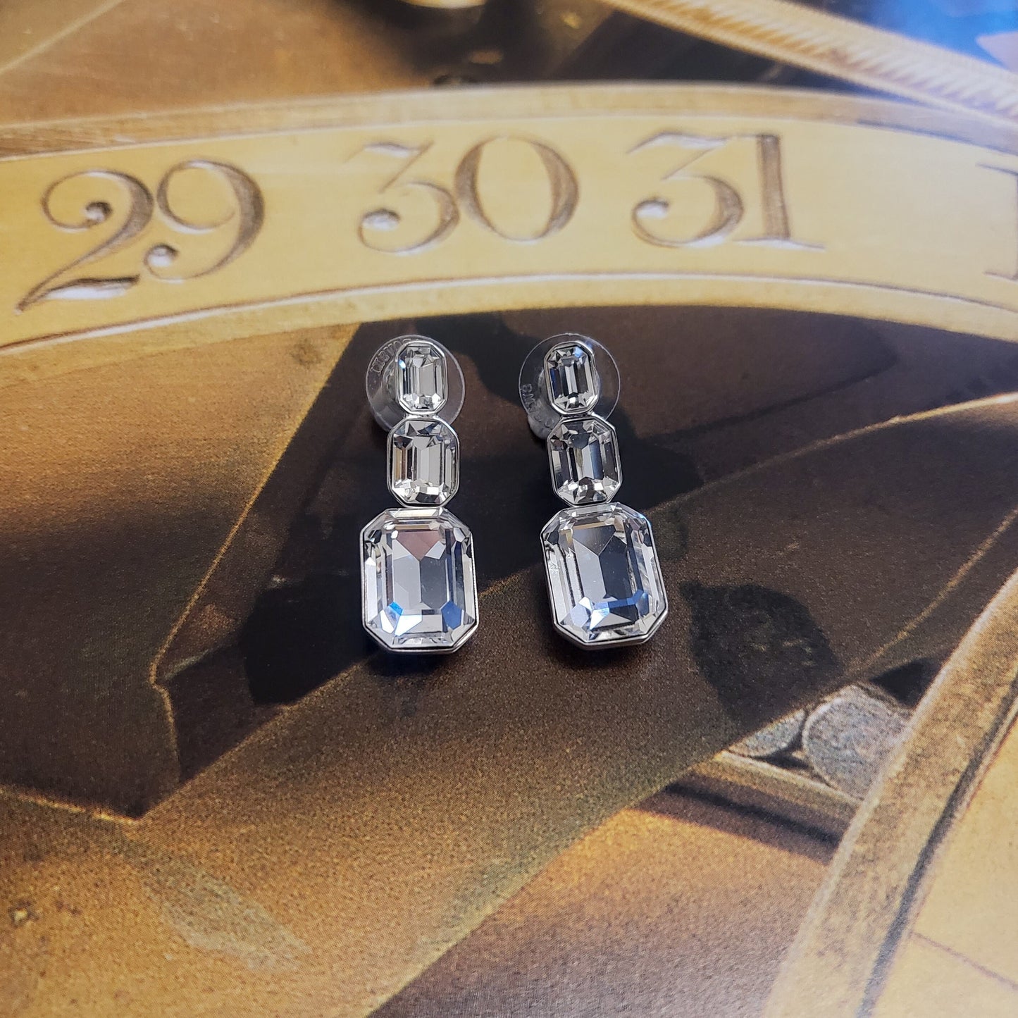 Posts - Swarovski Crystal Triple Drop Stud Earrings