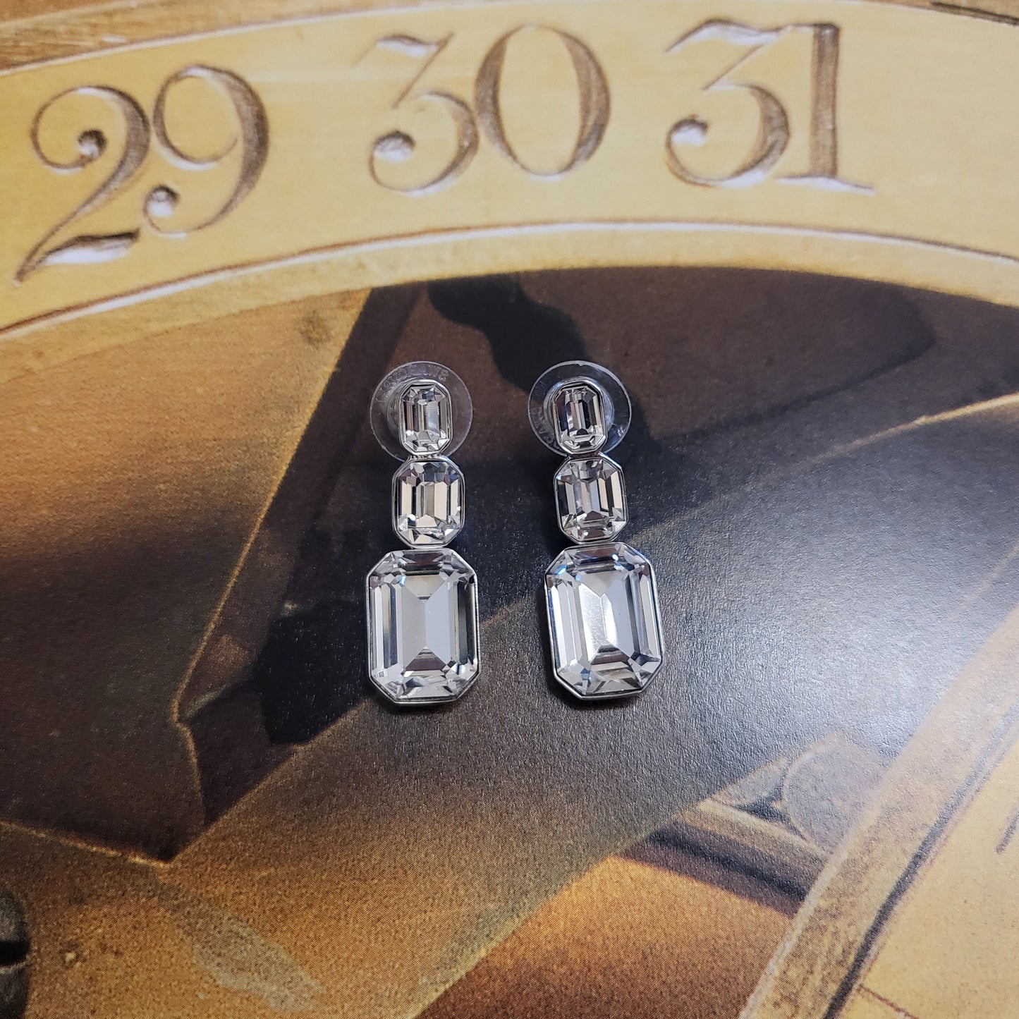 Posts - Swarovski Crystal Triple Drop Stud Earrings