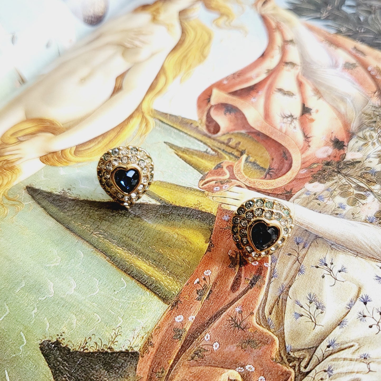 Posts - Attwood and Sawyer Blue Crystal Heart Stud Earrings