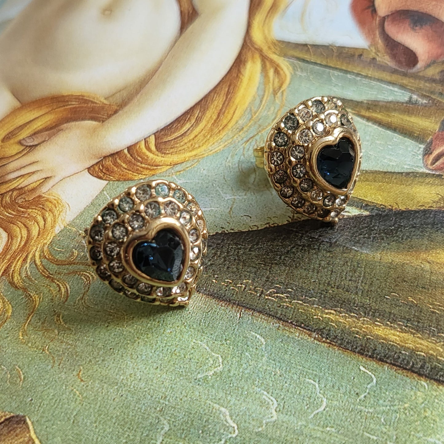 Posts - Attwood and Sawyer Blue Crystal Heart Stud Earrings