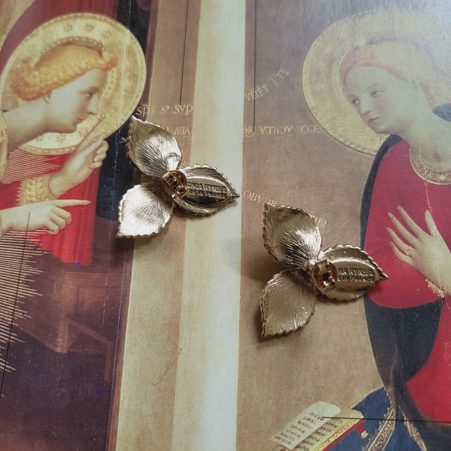 Posts - Sonia Rykiel Crystal Leaf Stud Earrings