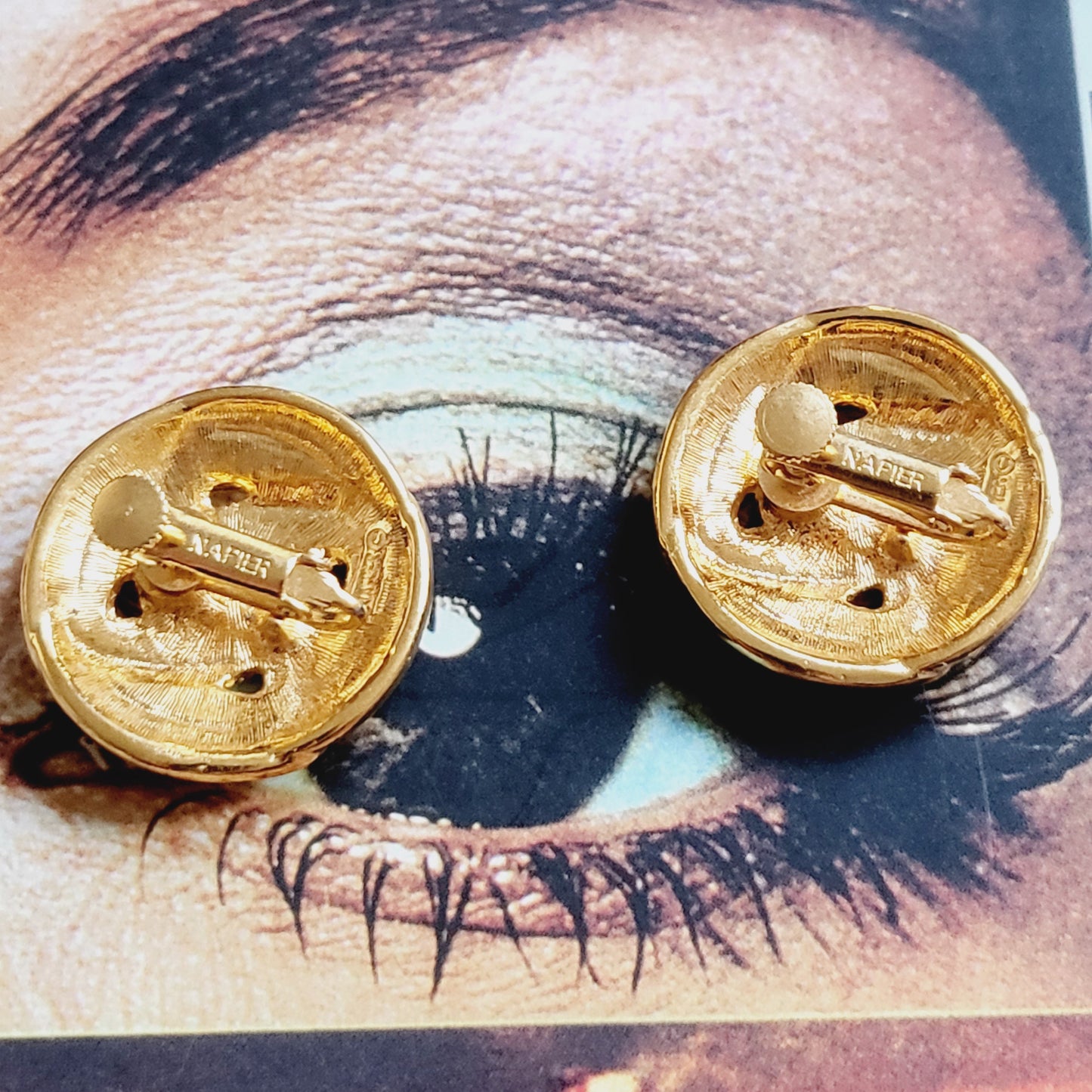 Clip on - Napier Gold Round Knot Clip on Earrings