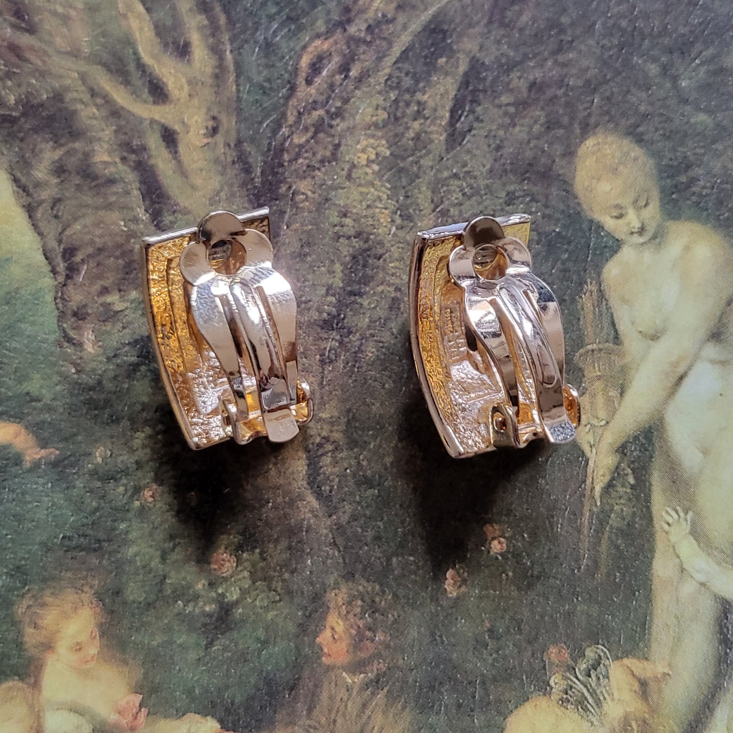 Clip on - Balmain Gold Square Clip on Earrings