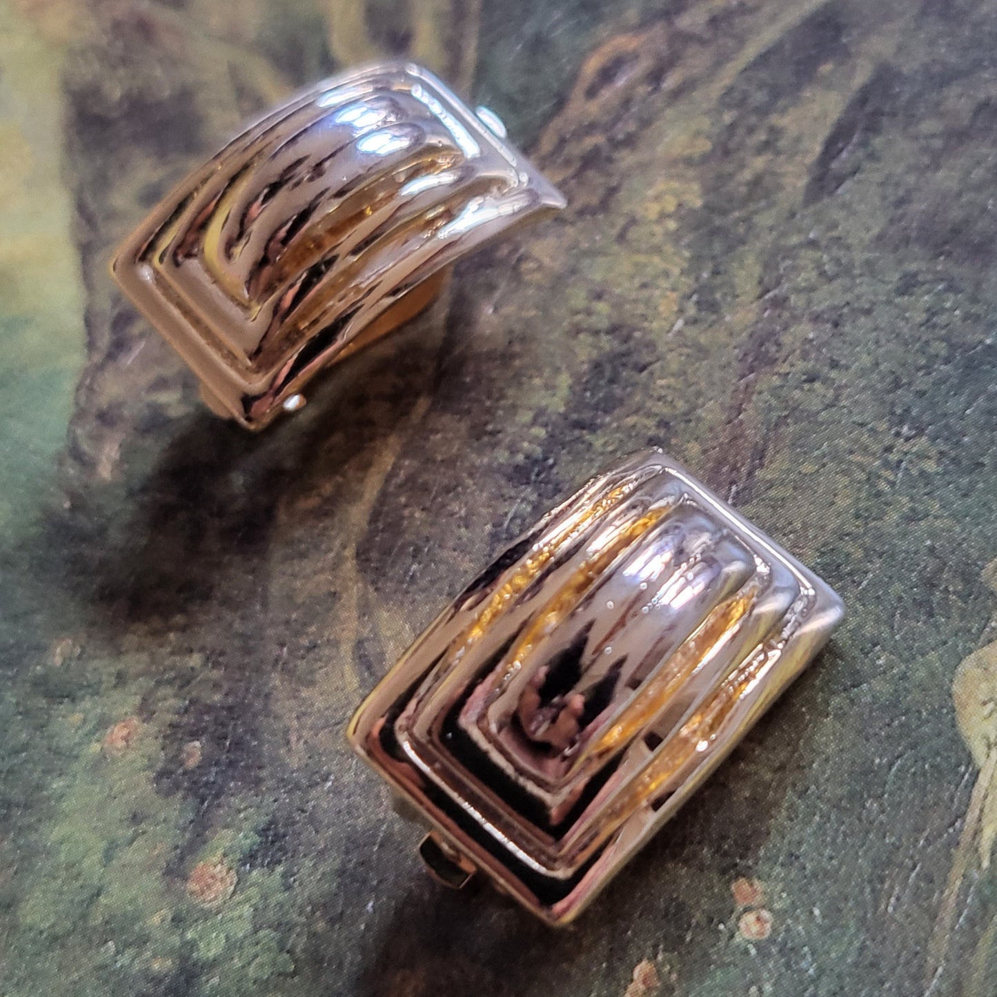 Clip on - Balmain Gold Square Clip on Earrings