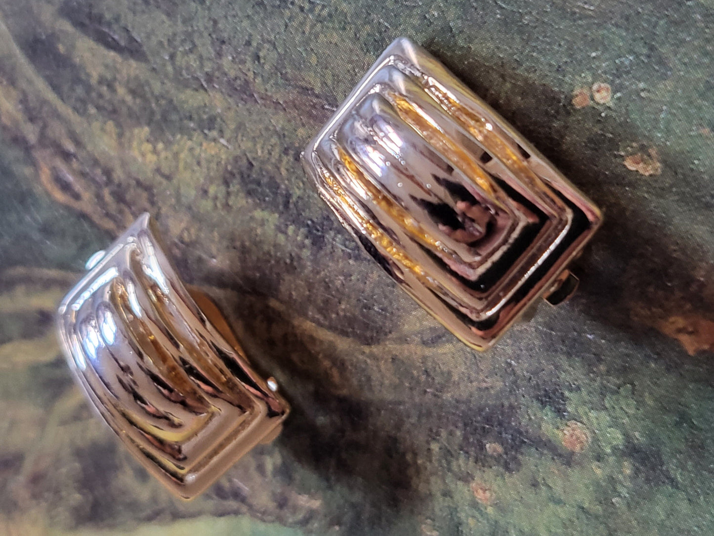 Clip on - Balmain Gold Square Clip on Earrings