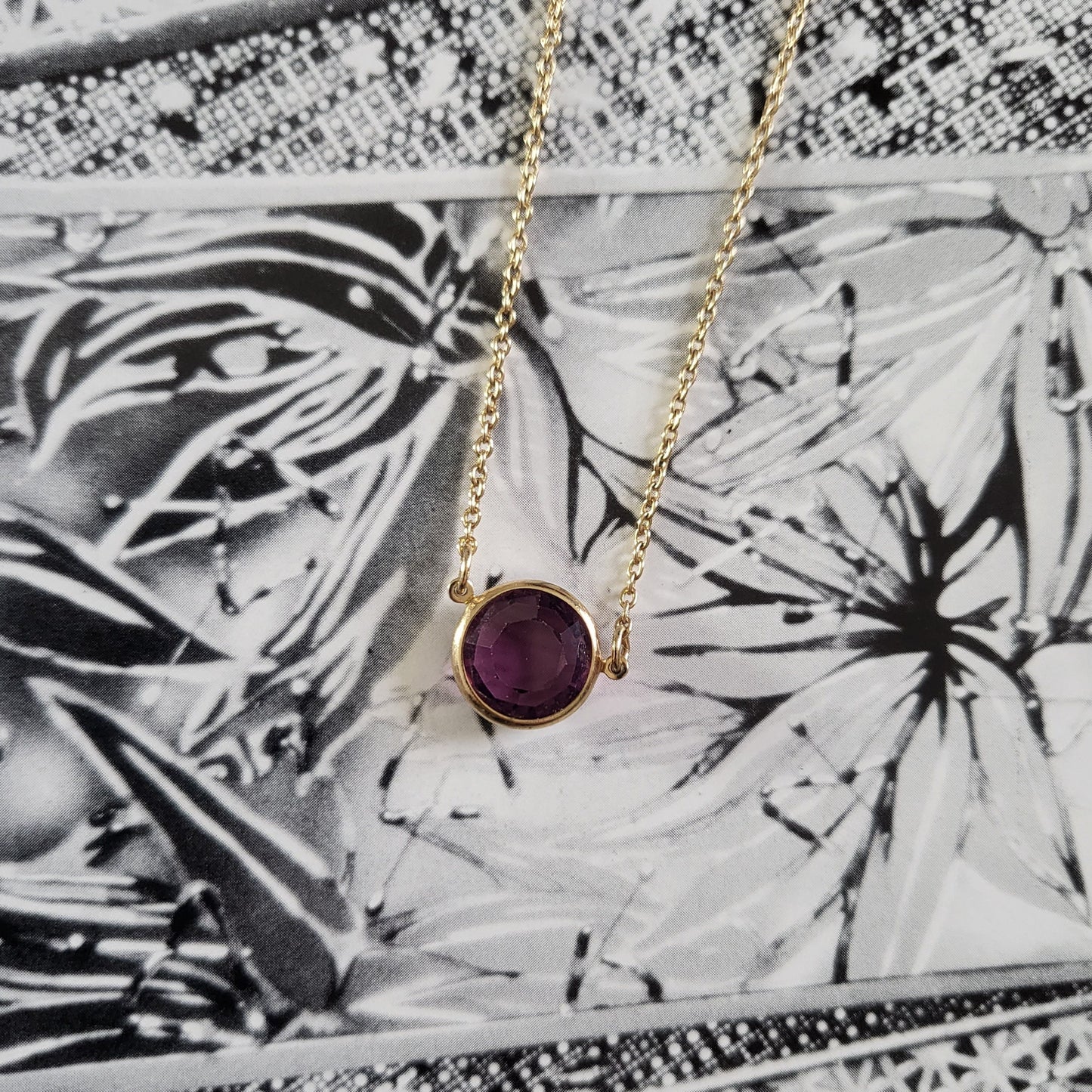 Necklace - Vintage Avon Purple Crystal Necklace