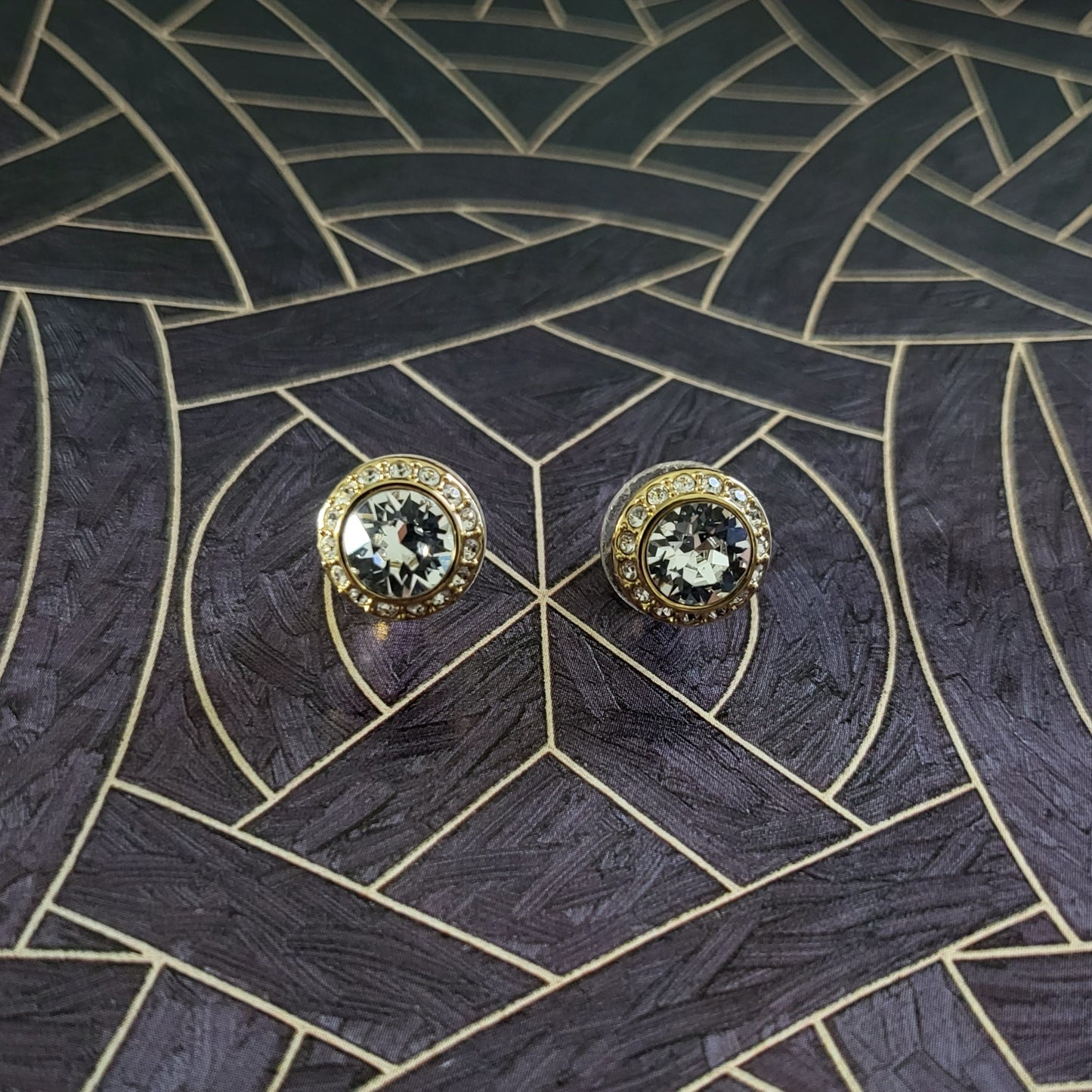 Posts - Swarovski Crystal Halo Stud Earrings