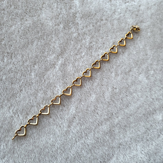 Bracelet - Agatha Gold Heart Link Chain Bracelet