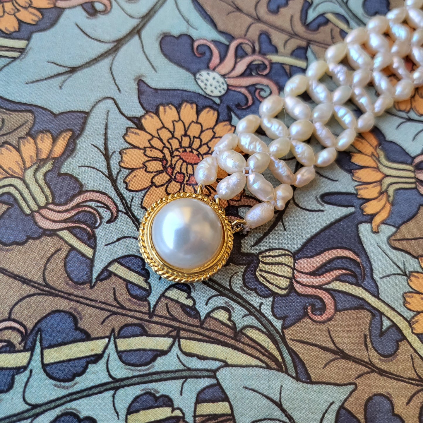 Bracelet - Woven Baroque Freshwater Pearl Bracelet