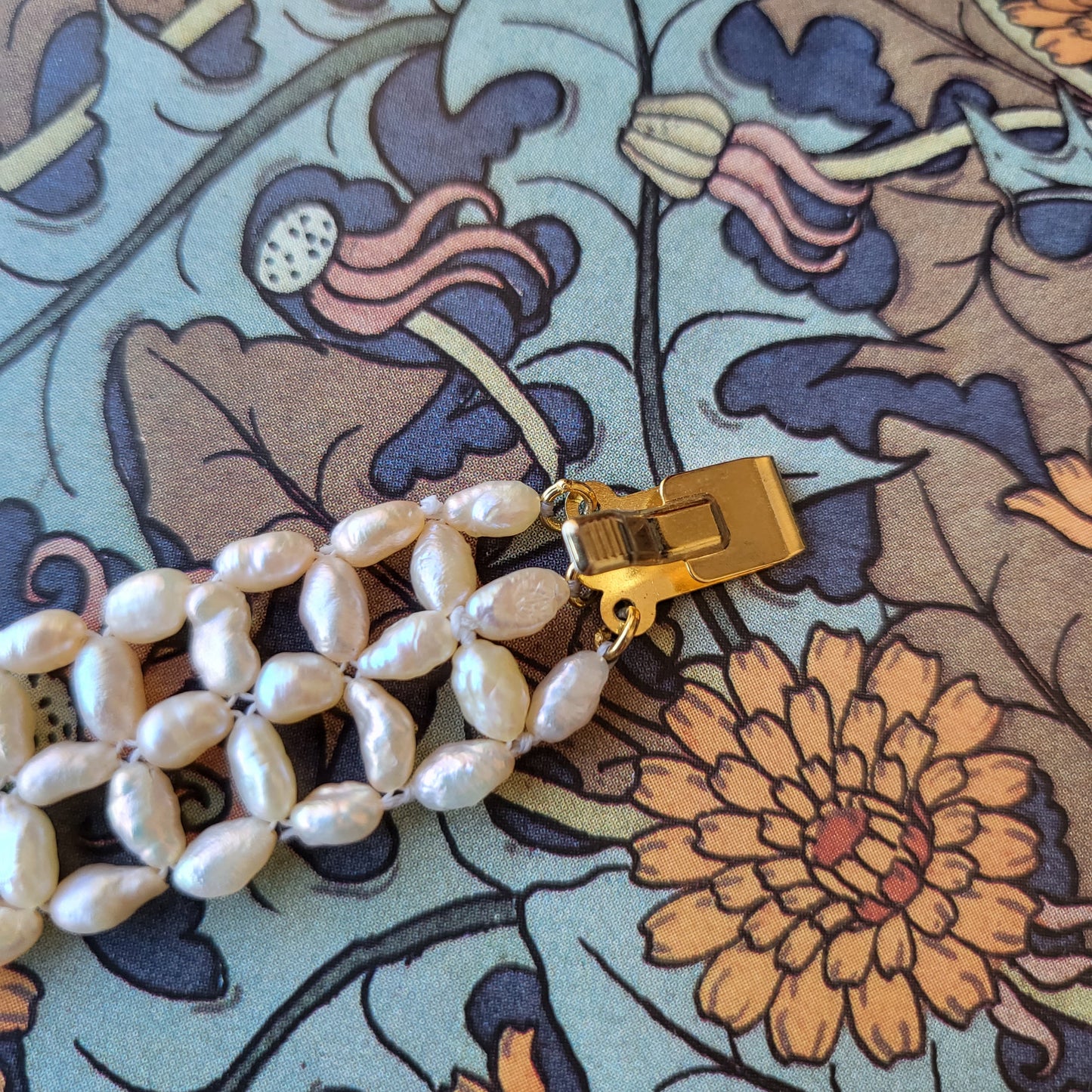 Bracelet - Woven Baroque Freshwater Pearl Bracelet