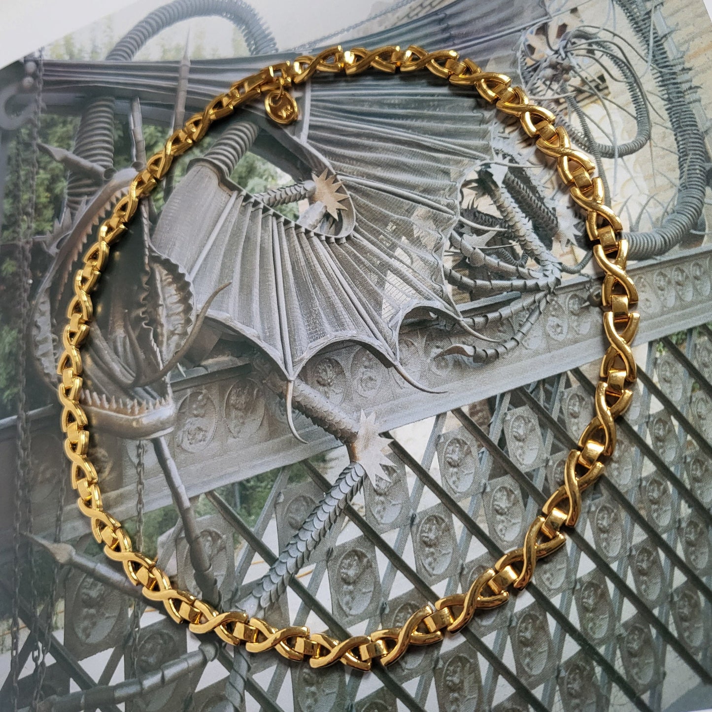 Necklace - Yves Rocher Plain Gold Cross Link Chain Necklace