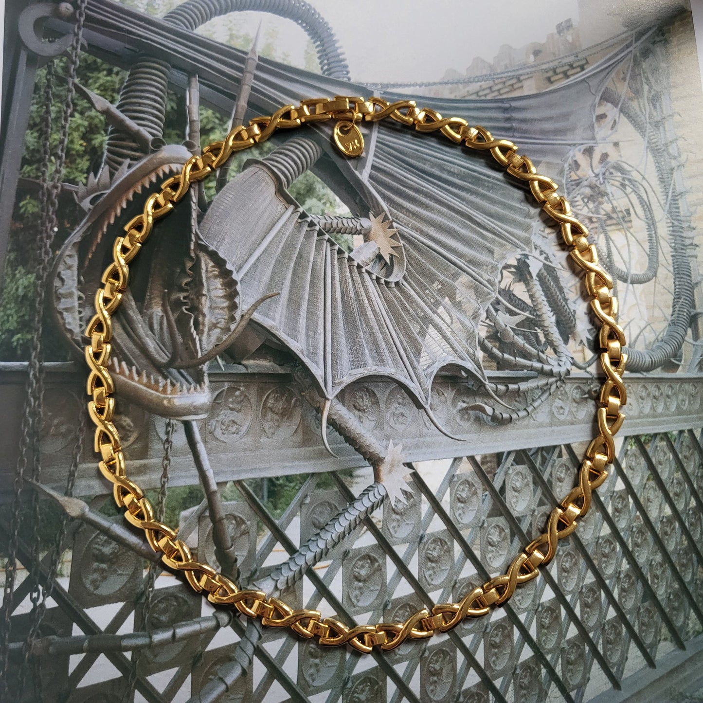 Necklace - Yves Rocher Plain Gold Cross Link Chain Necklace