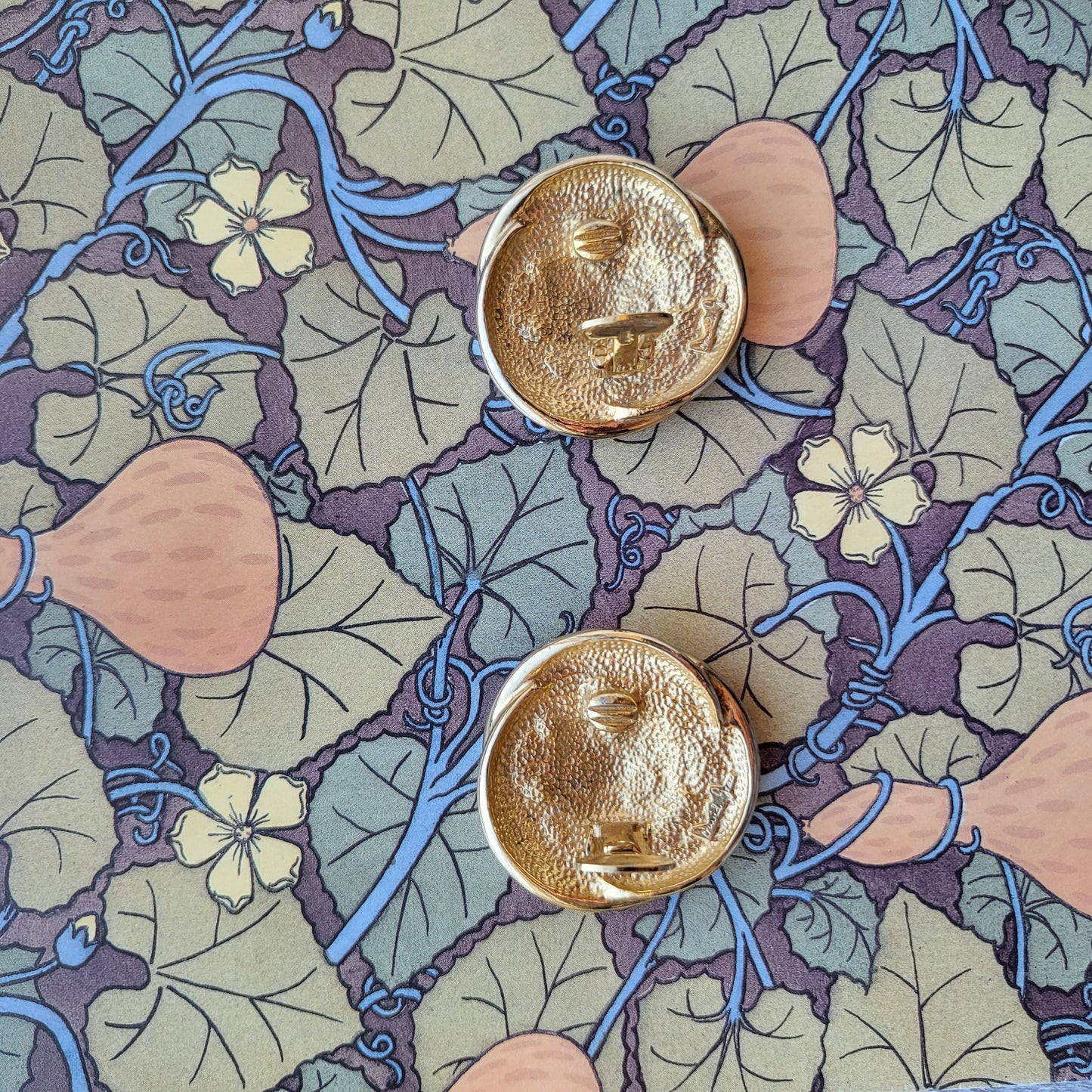 Clip on - David Grau Statement Green Enamel Crystal Clip On Earrings