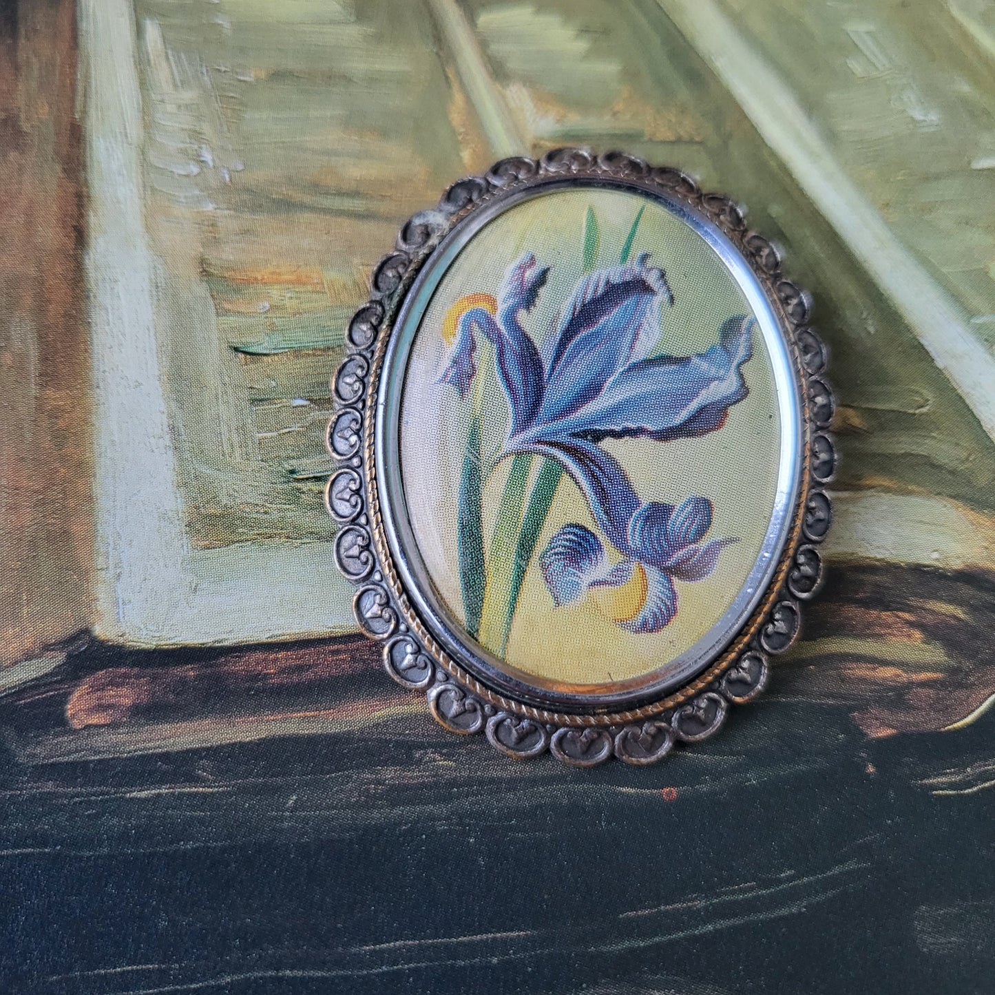 Brooch - Vintage Thomas L. Mott TLM Iris Brooch