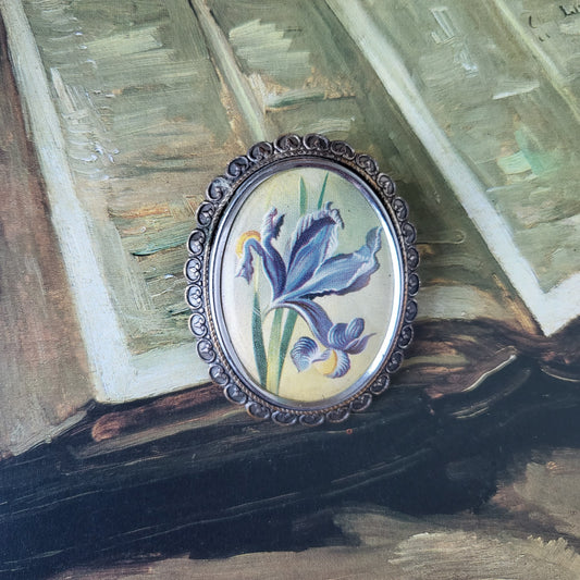 Brooch - Vintage Thomas L. Mott TLM Iris Brooch