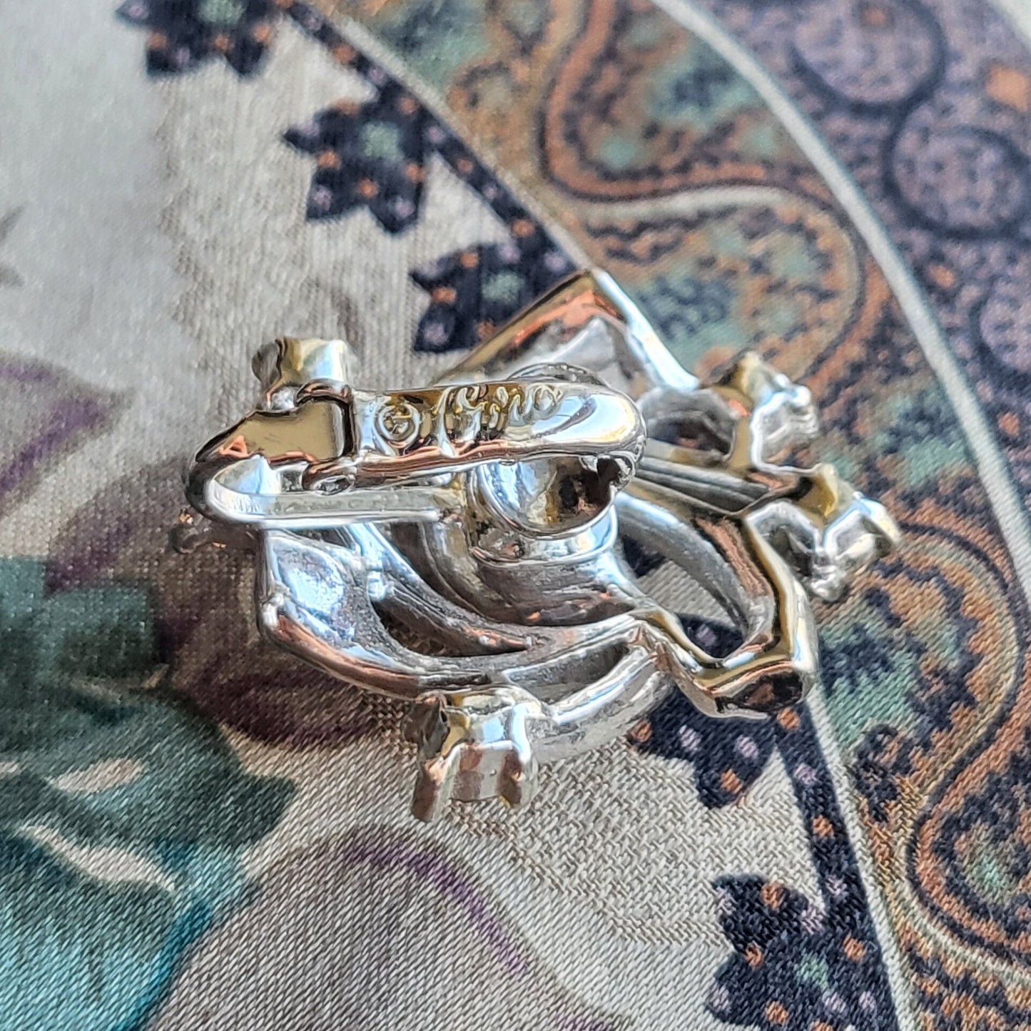 Clip on - Coro Ice Blue Crystal Clip on Earrings